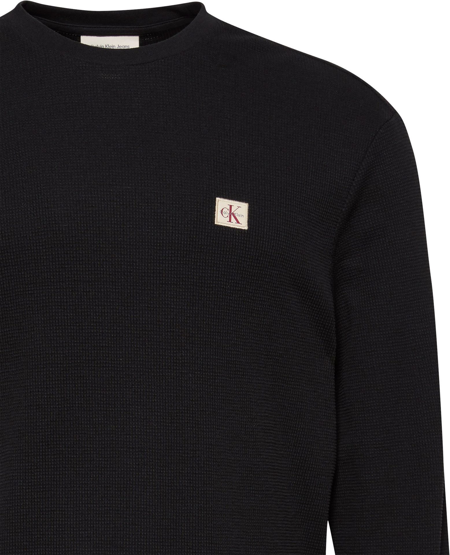 Calvin Klein Shirt met lange mouwen LS WAFFLE BADGE CREWNK TEE