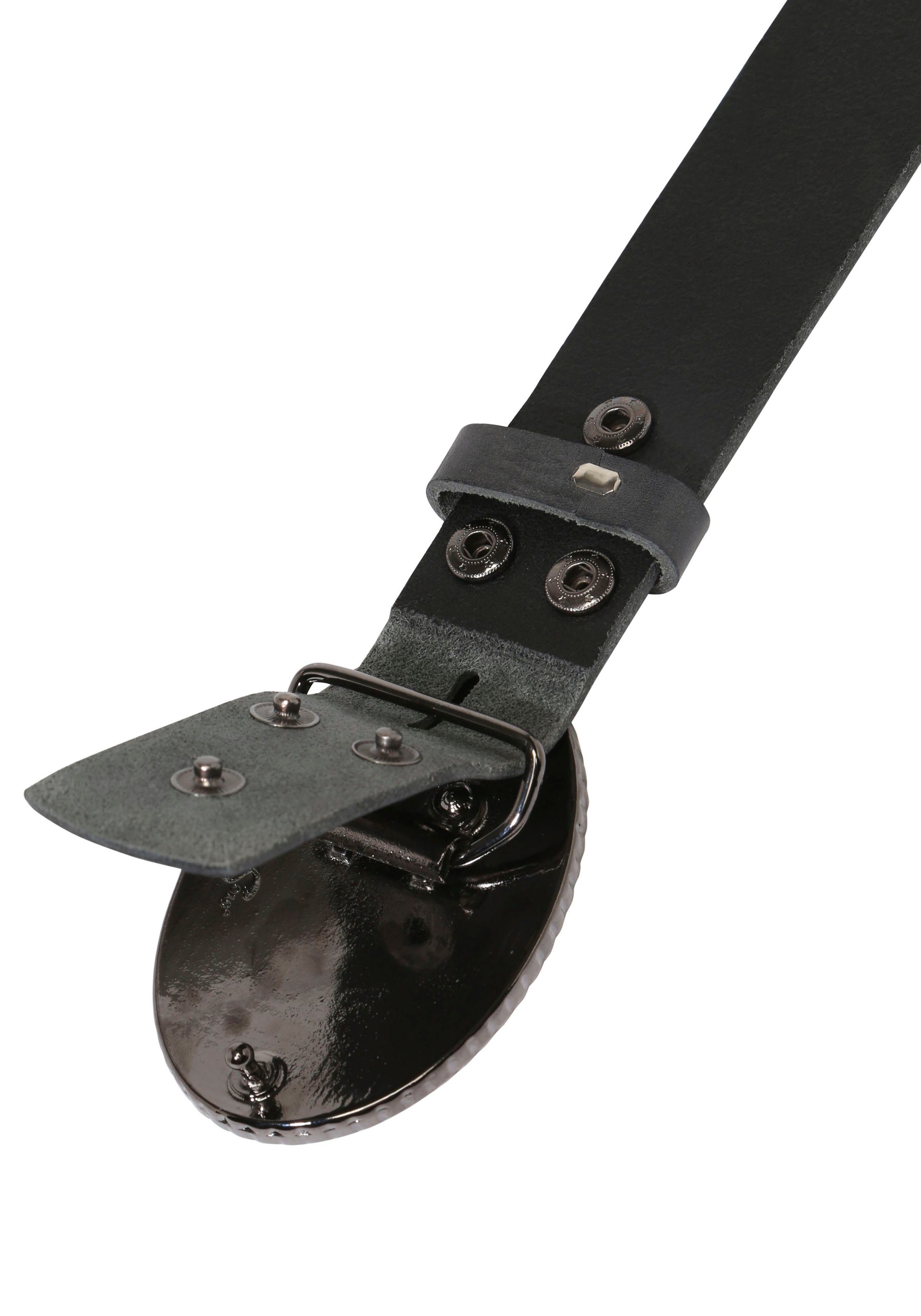 RETTUNGSRING by showroom 019° Leren riem met verwisselbare sluiting "sylt zwart"