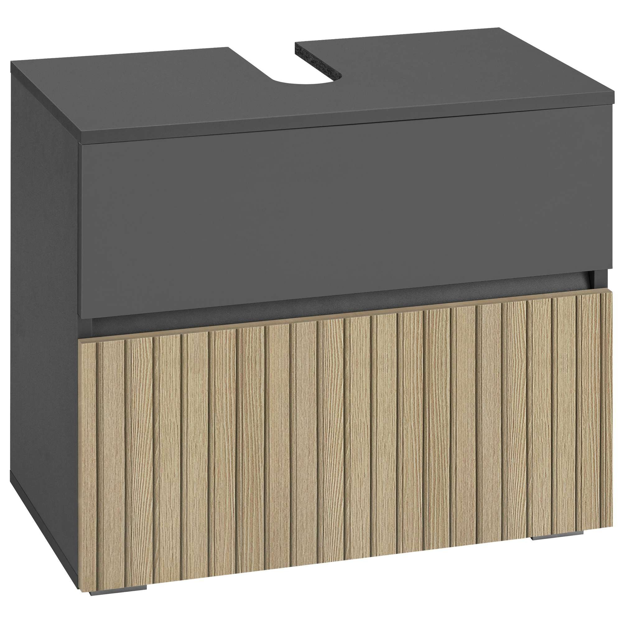 Home affaire Wastafelonderkast Wisla Sifon uitsparing, push-to-open functie, breedte 60 cm, hoogte 55 cm