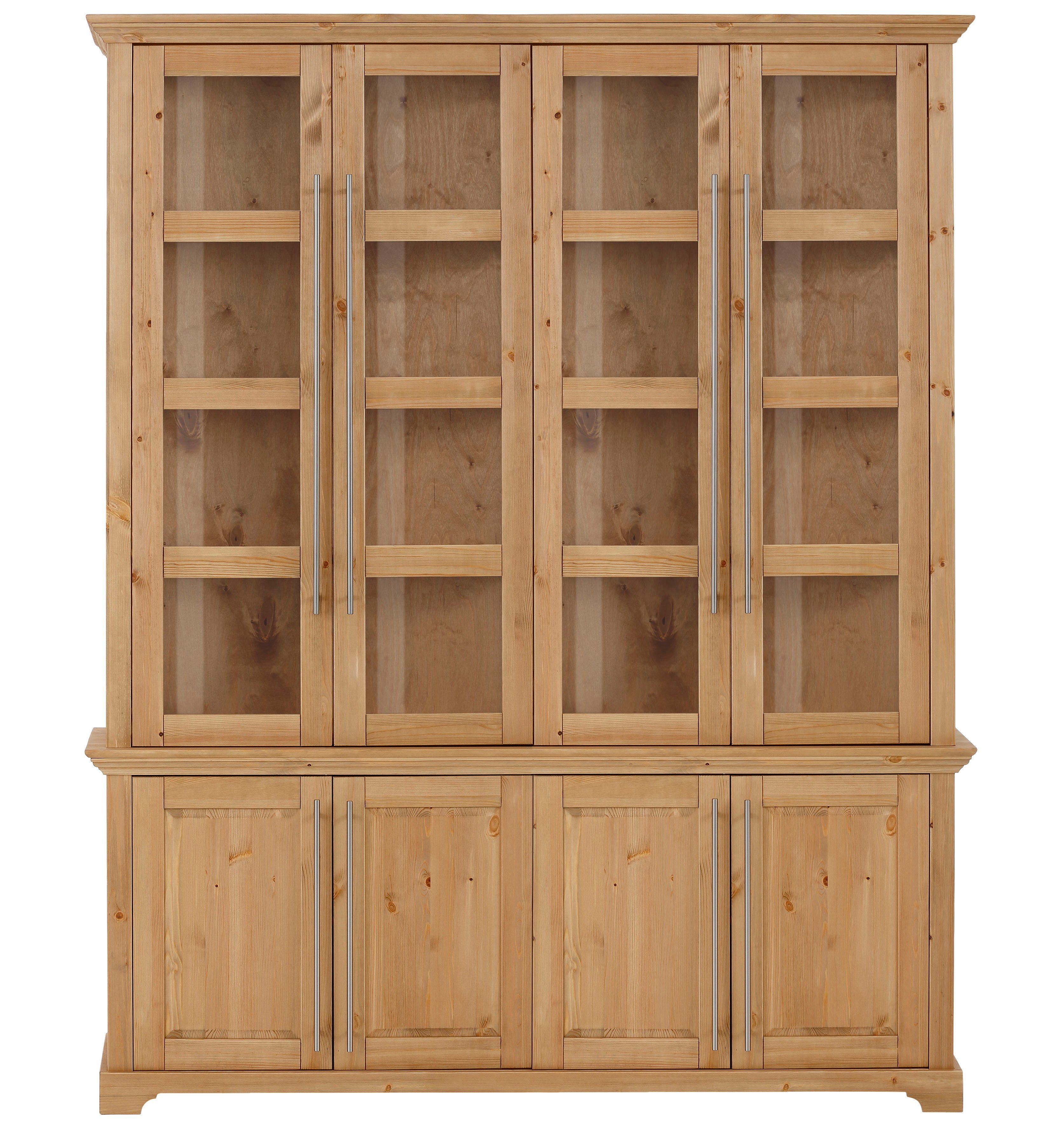 Home affaire Vitrinekast Meliss van massieve dennen, fsc® breedte 171 cm