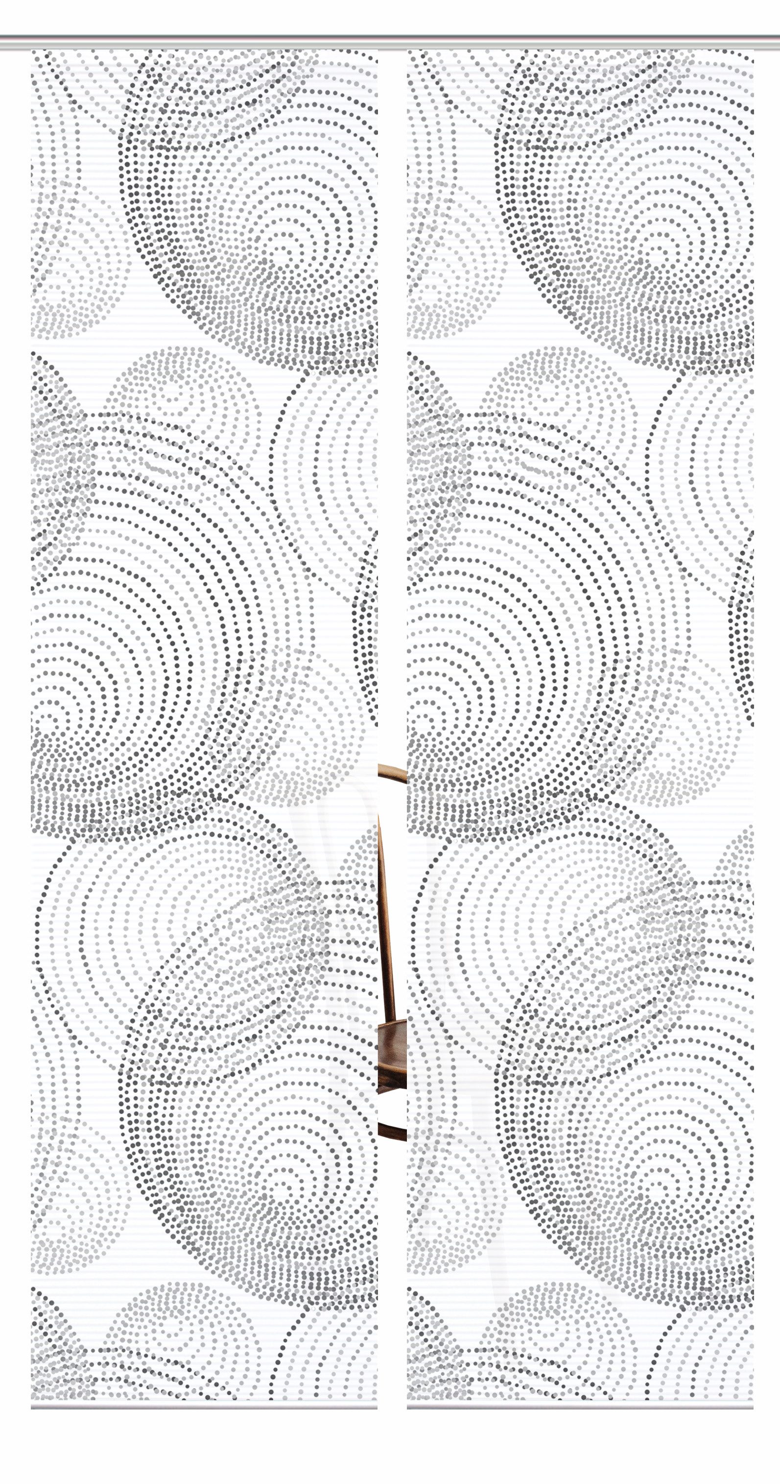 HOME in green Paneelgordijn Spiro SET DIGITALE PRINT, BAMBOELOOK GERECYCLED (2 stuks)