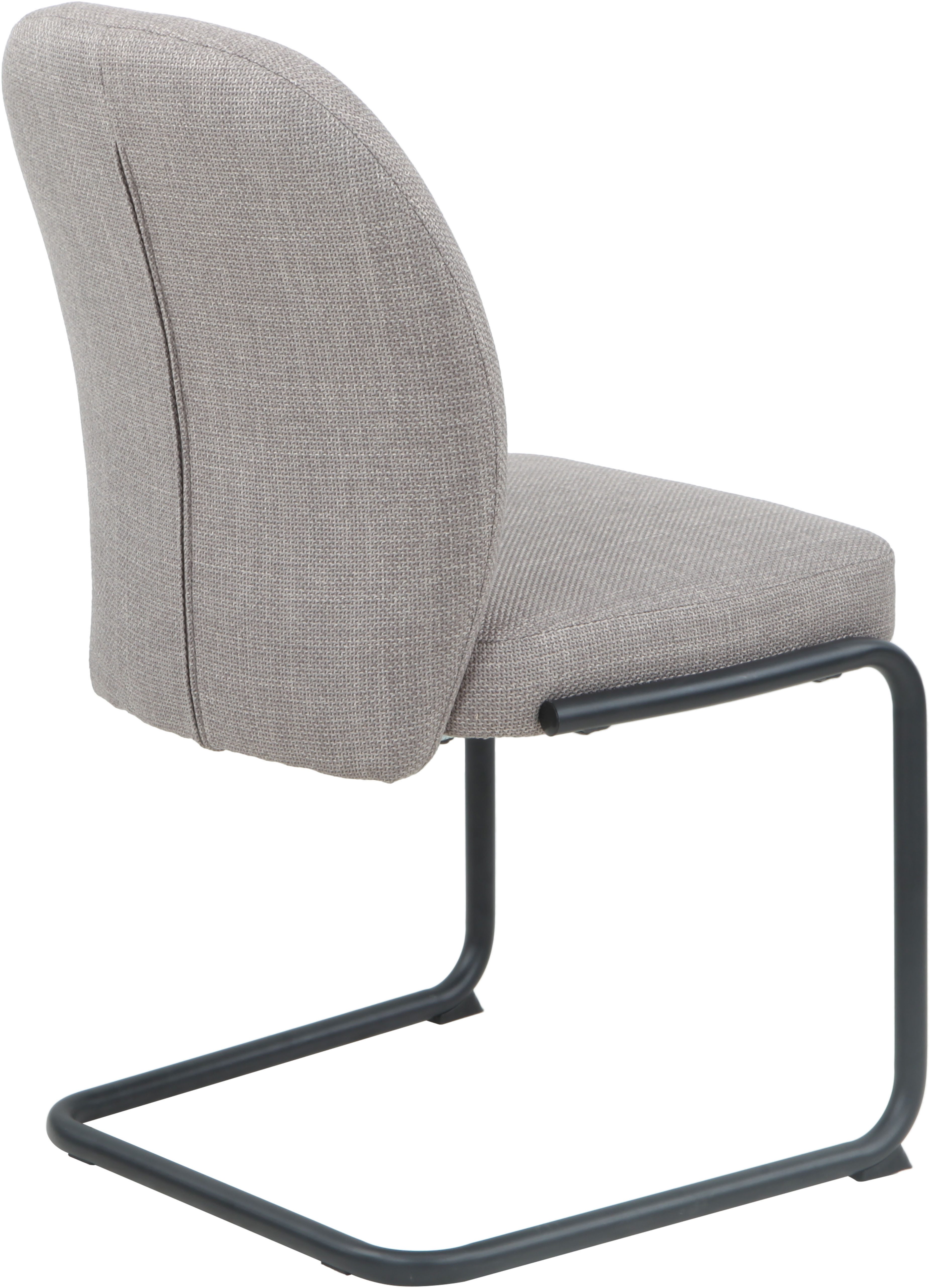 HELA Vrijdragende stoel KAREN Eetkamerstoel, ronde buisconstructie, gestoffeerd, geweven stof, schommelstoel (set, 2 stuks)