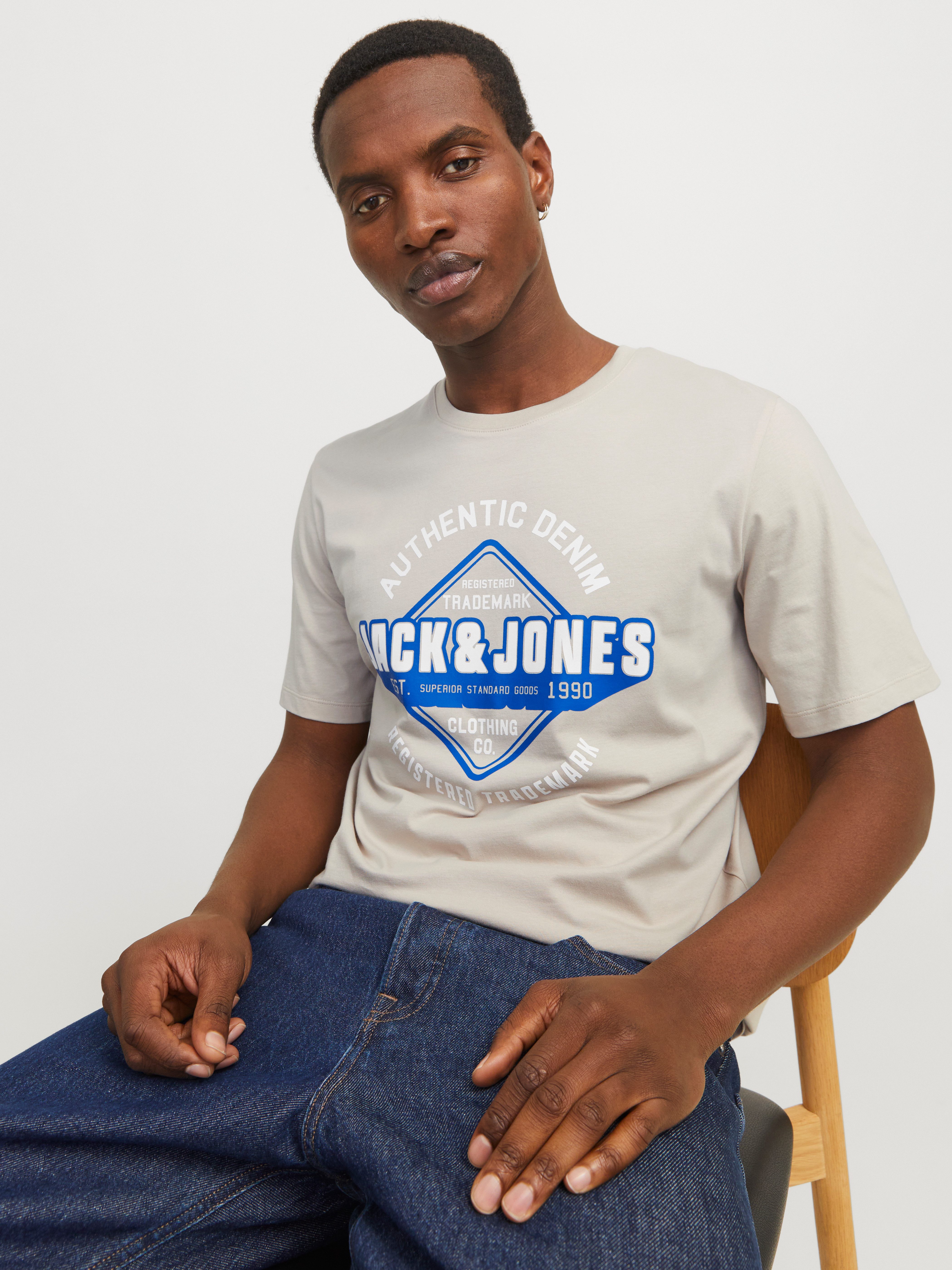 Jack & Jones Shirt met ronde hals JJELOGO TEE SS O-NECK 2 COL SS25 SN