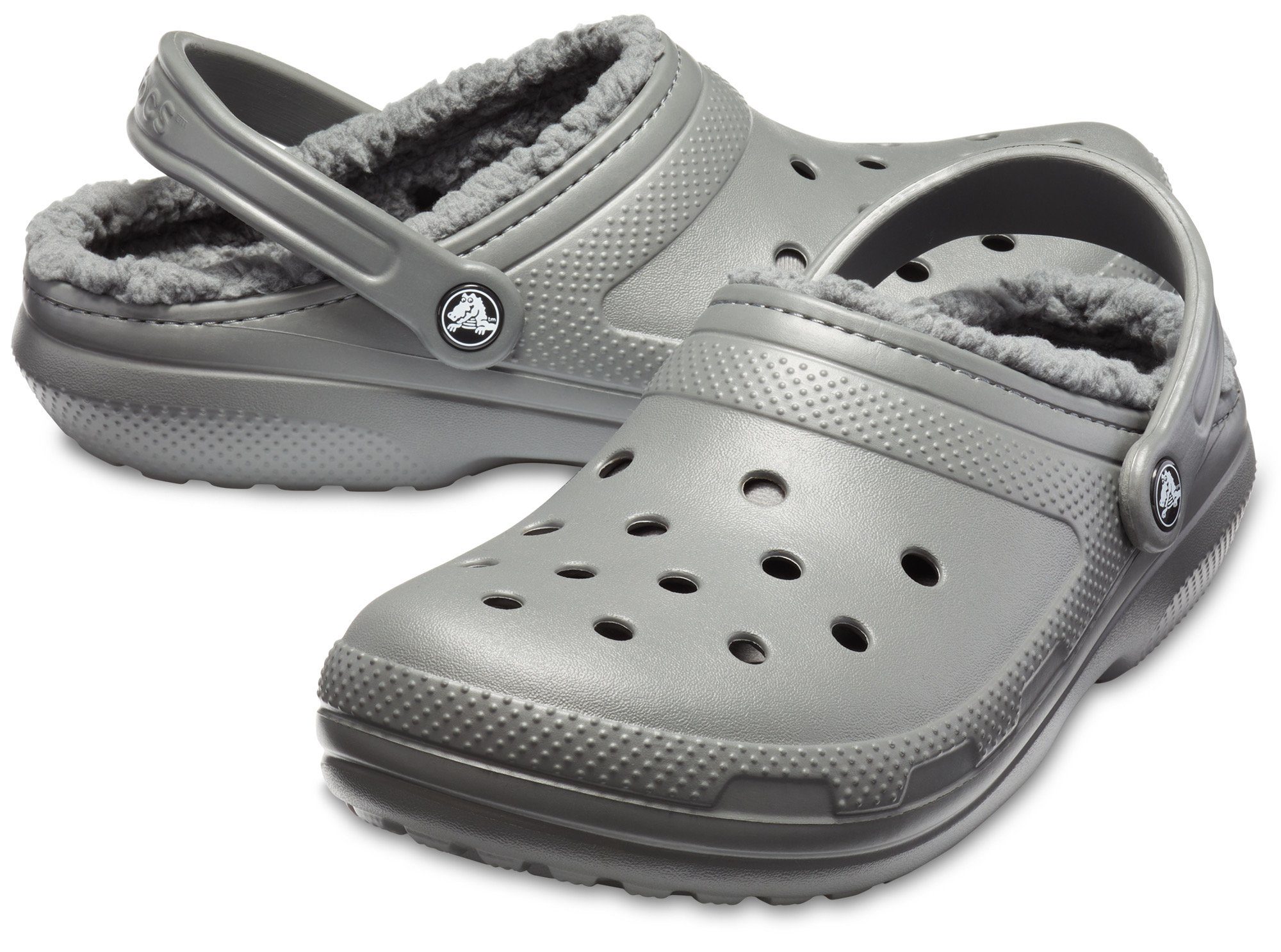 Crocs Pantoffels Classic Lined Clog , tuinschoen, slippers, klomp, met knuffelig nepleer