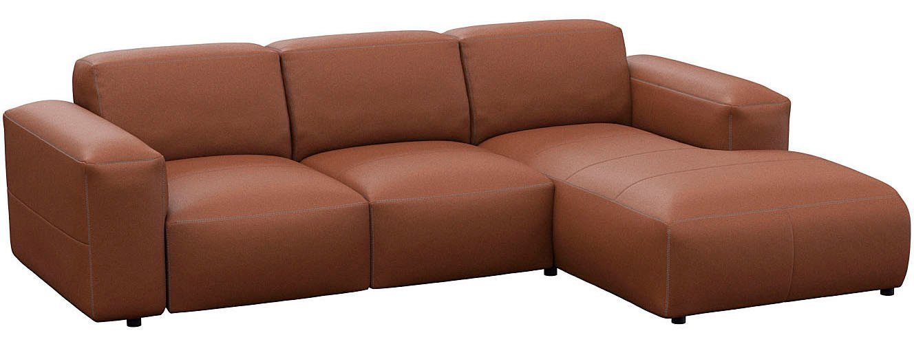 FLEXLUX Hoekbank Lucera Chaise longue rechts of links, L-vorm, comfortabel
