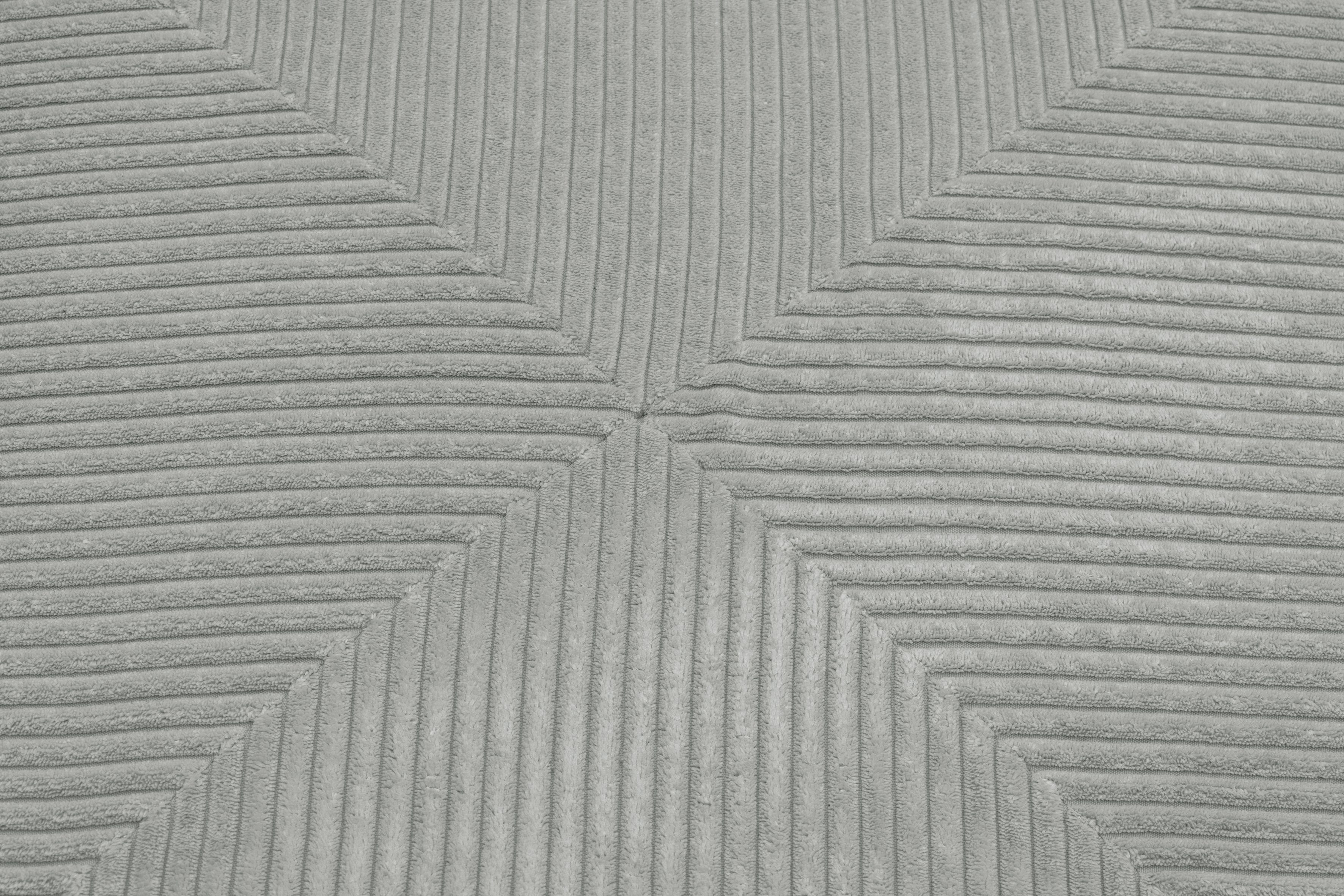 RAUM.ID Hoekbank Gerrid L-vorm Ribfluwelen bekleding, modulaire bank, bestaande uit hoek- en tussenelement + voetenbank/poef