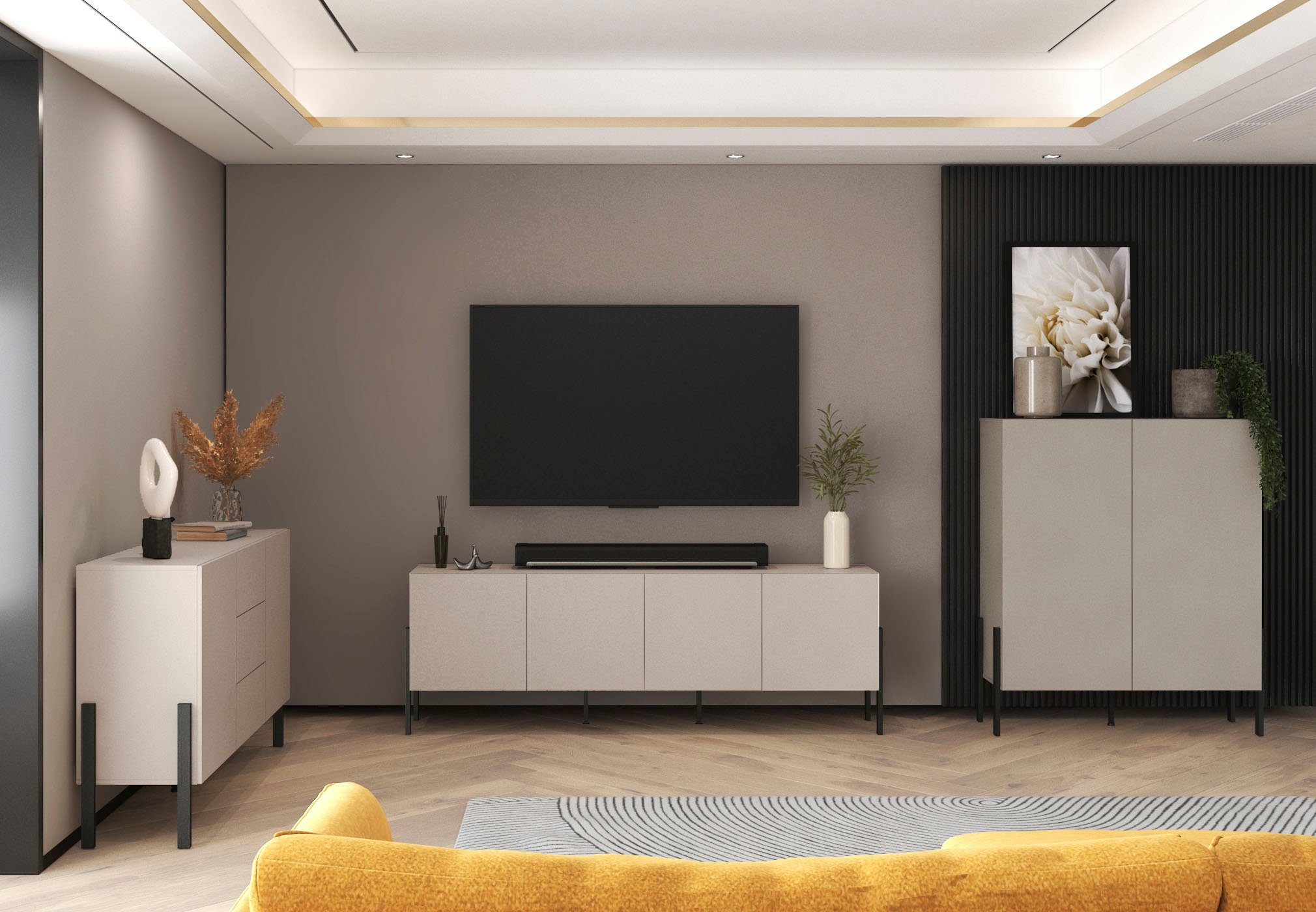 INOSIGN Dressoir Jukon, breedte 150 of 180 cm, moderne grepless commode