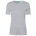 united colors of benetton t-shirt in fijne ribkwaliteit grijs
