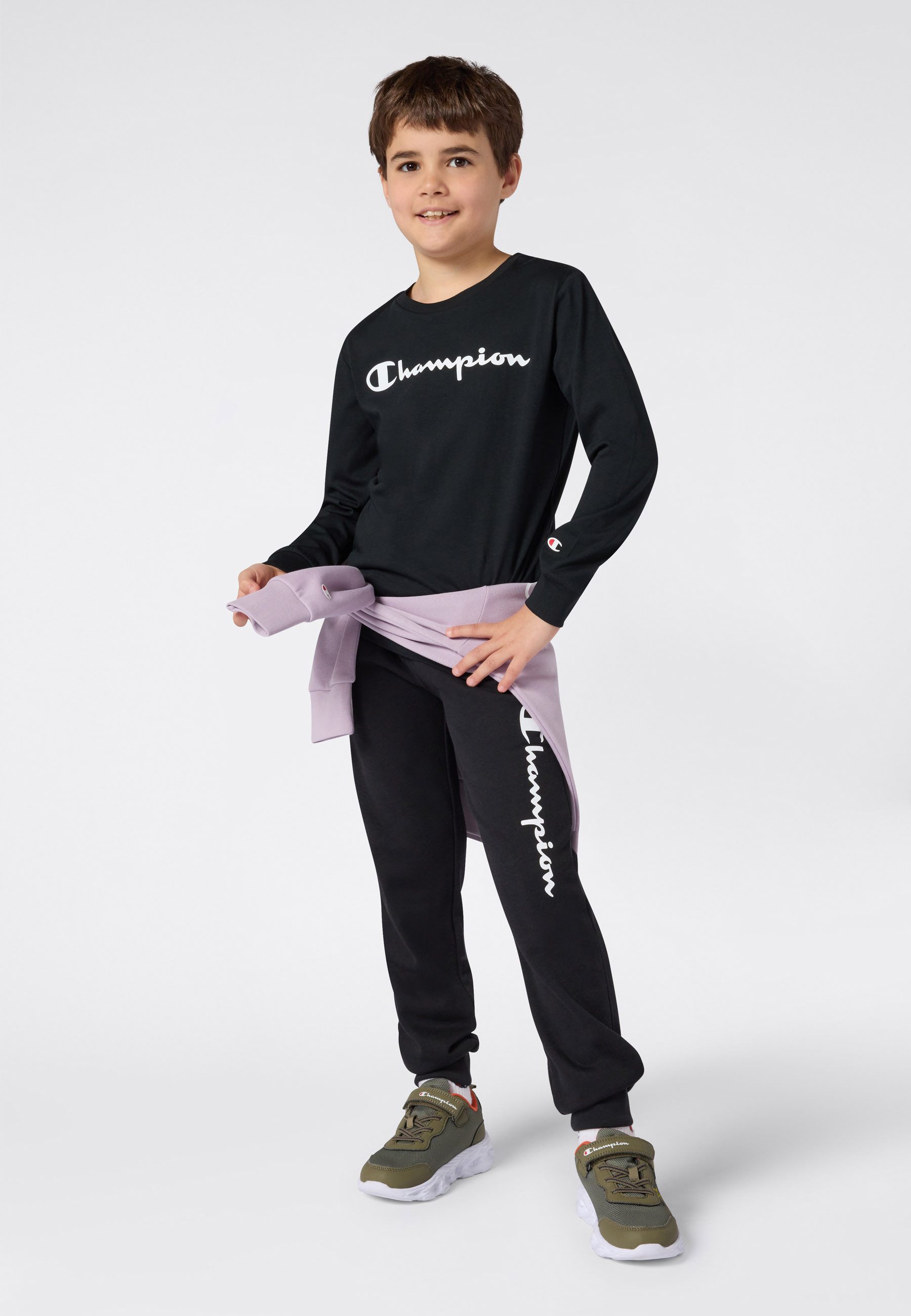 Champion T-shirt BASICS Long Sleeve Shirt Large Logo (1-delig)