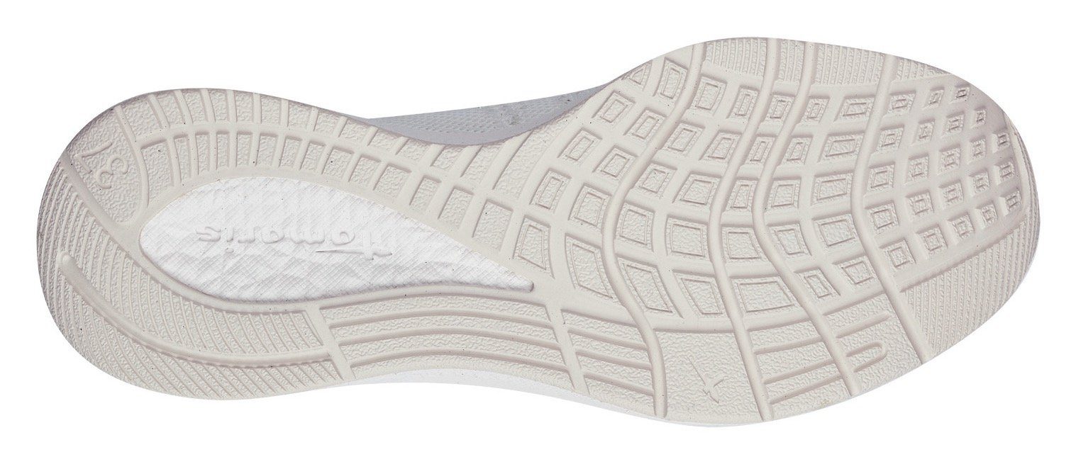 Tamaris Slip-on sneakers vrijetijdsschoen, lage schoen, veterschoen met opgezette sierveters