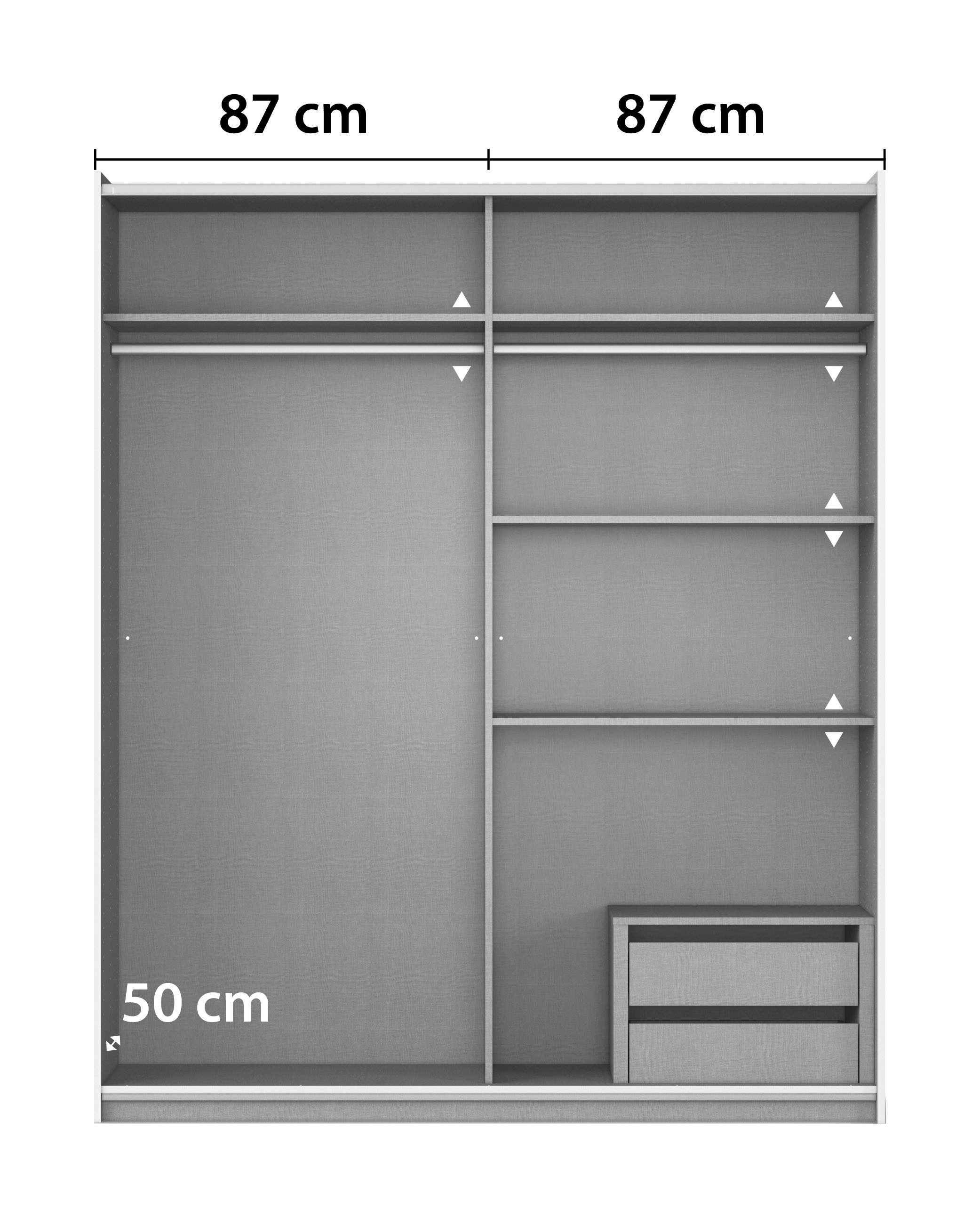 rauch Zweefdeurkast AURELIO kledingkast garderobe TOPSELLER OTTO´s CHOICE 3 verschillende uitrustingsvarianten handgrepen van metaal made in germany