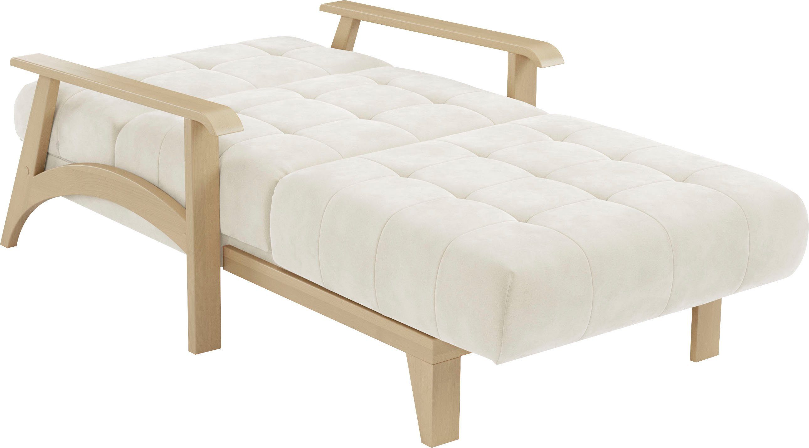 sit&more Récamier Billund Armleuningen van natuurlijk beukenhout, verschillende bekledingen en kleuren