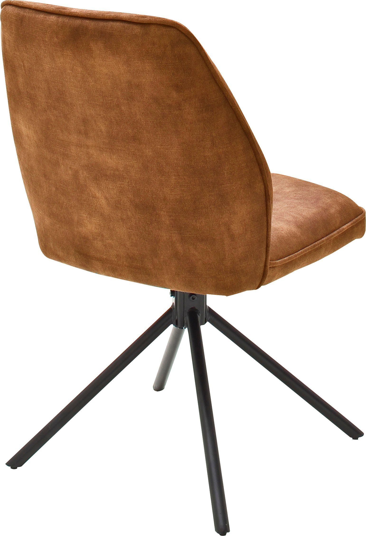 MCA furniture Eetkamerstoel OTTAWA Vintage suède-look met opstaande naad, stoel belastbaar tot 120 kg (set, 2 stuks)