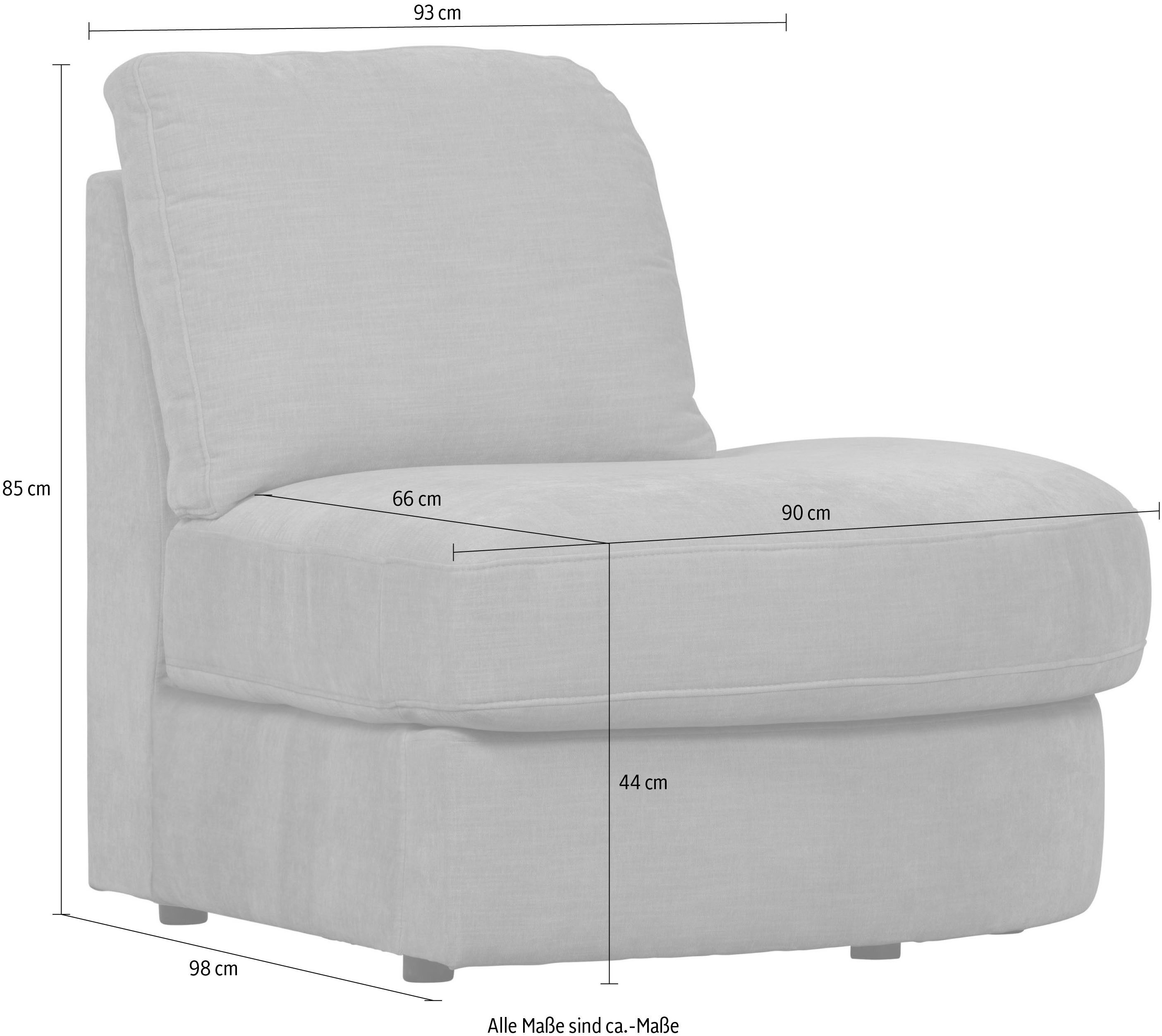 WOOOD Chaise-longue Familie Eenzitter element, breedte 93 cm