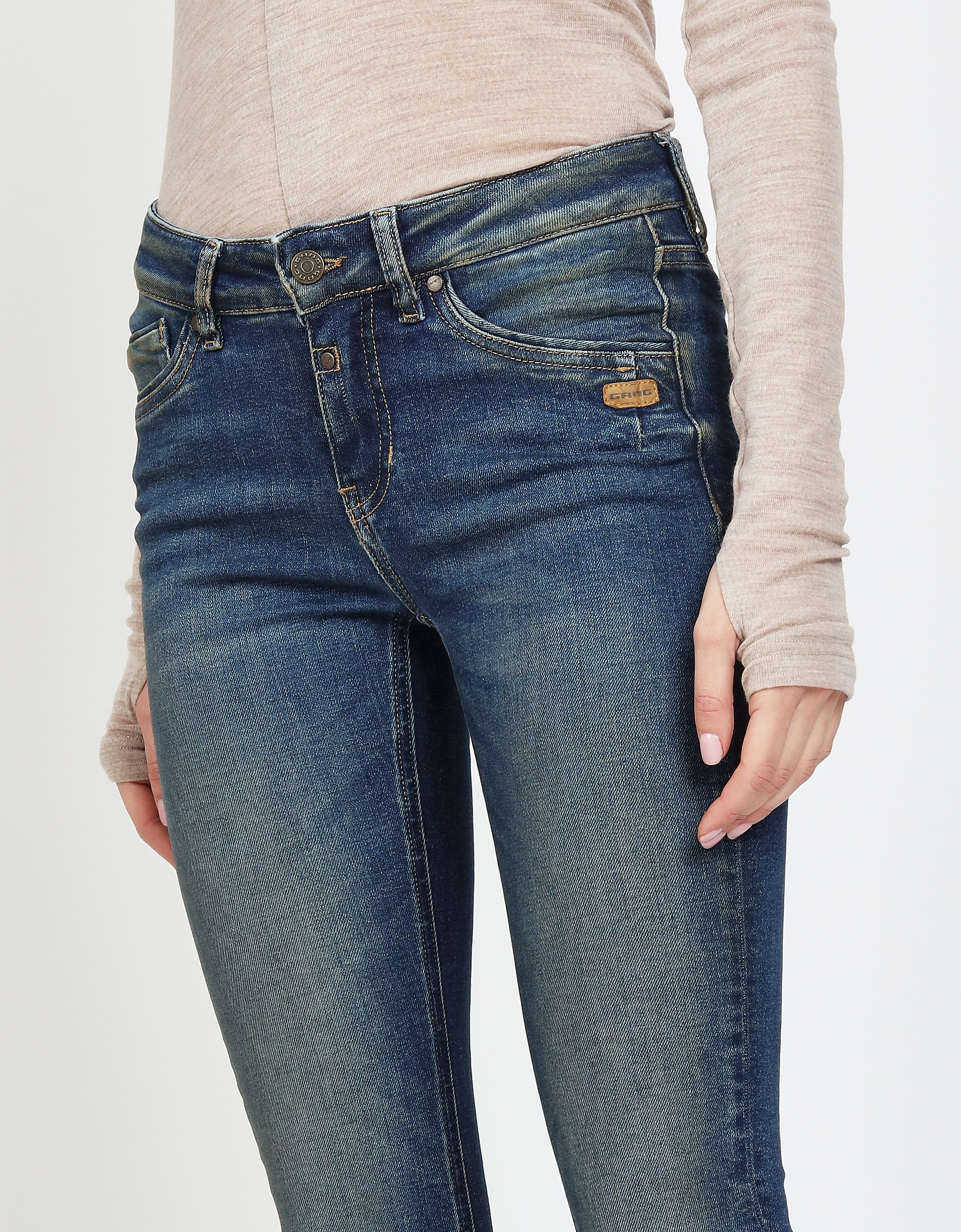 GANG Skinny fit jeans 94LAYLA met used-effecten