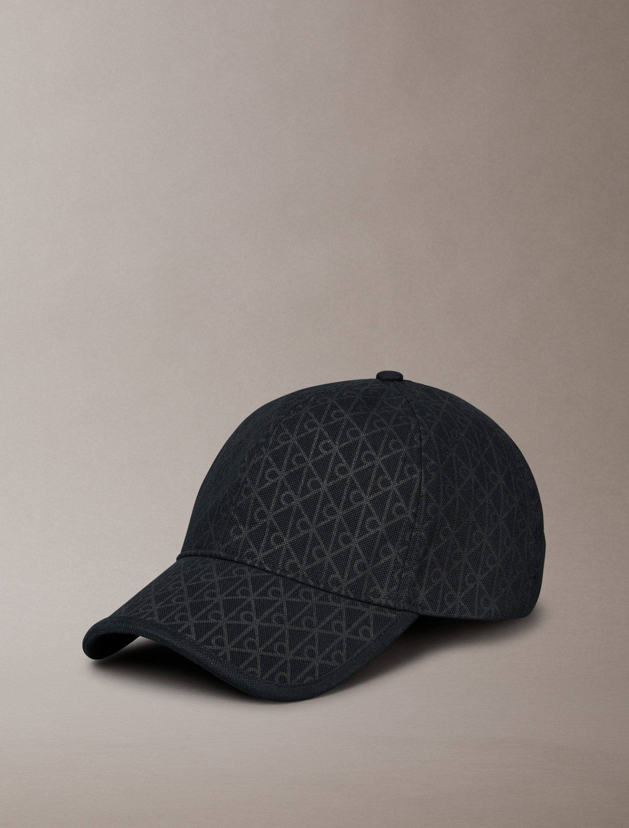 Calvin Klein Baseball pet EMBLEM PRINT w LEATHER PATCH CAP