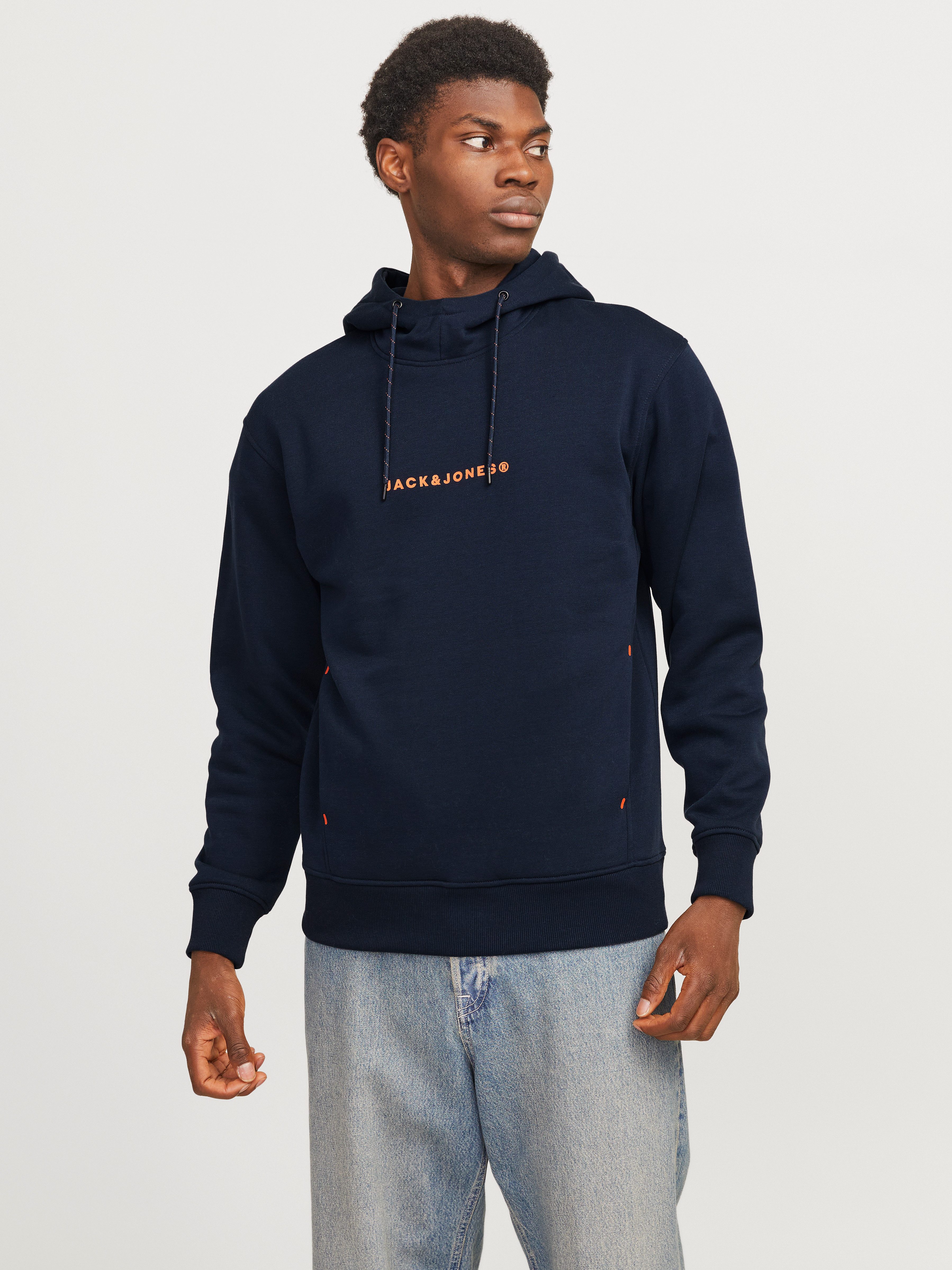 Jack & jones Tree Hoodie met zachte binnenvoering Blue Heren