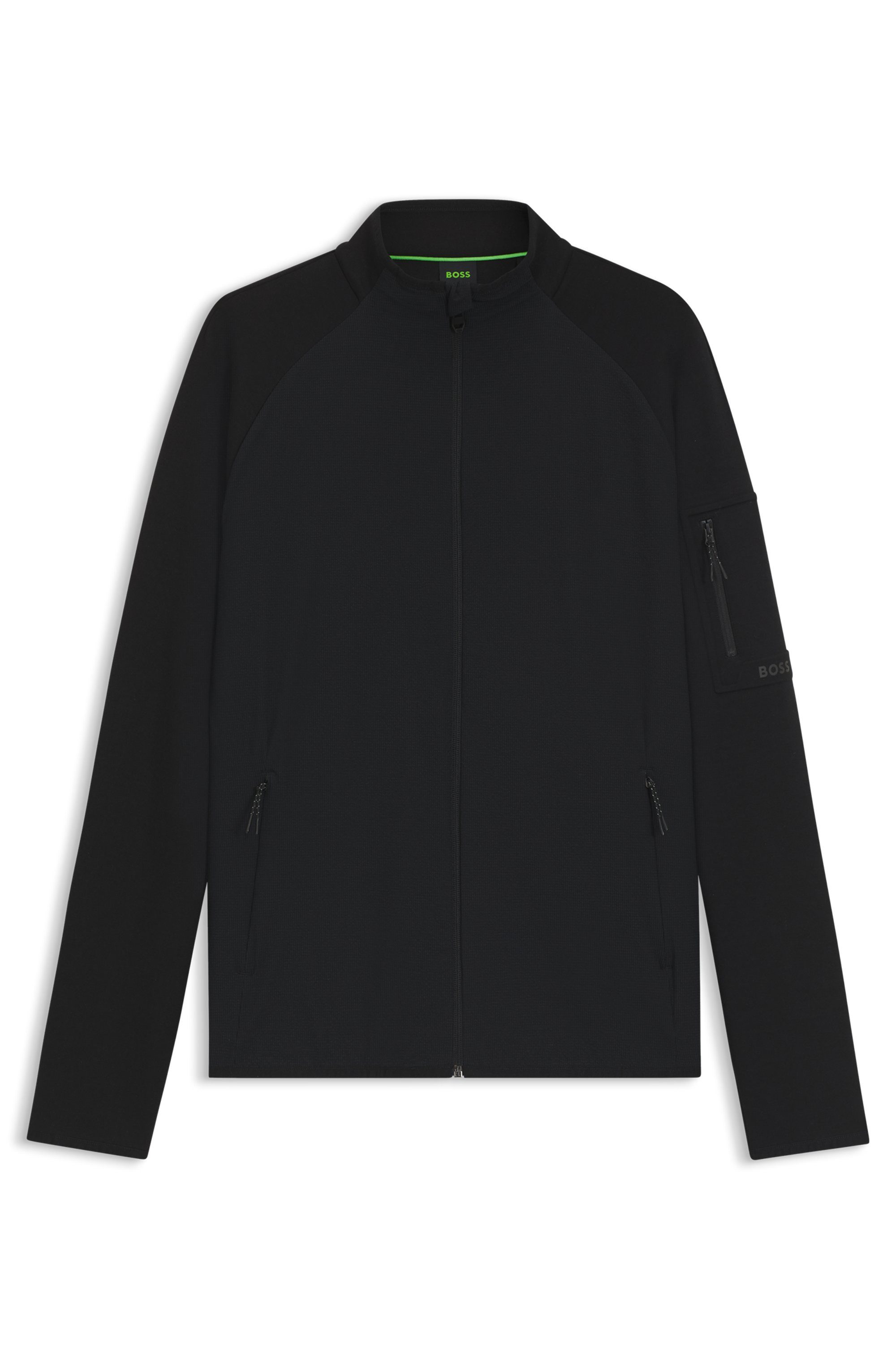 BOSS GREEN Sweatvest FZ Urban Tech met decoratieve reflecterende details