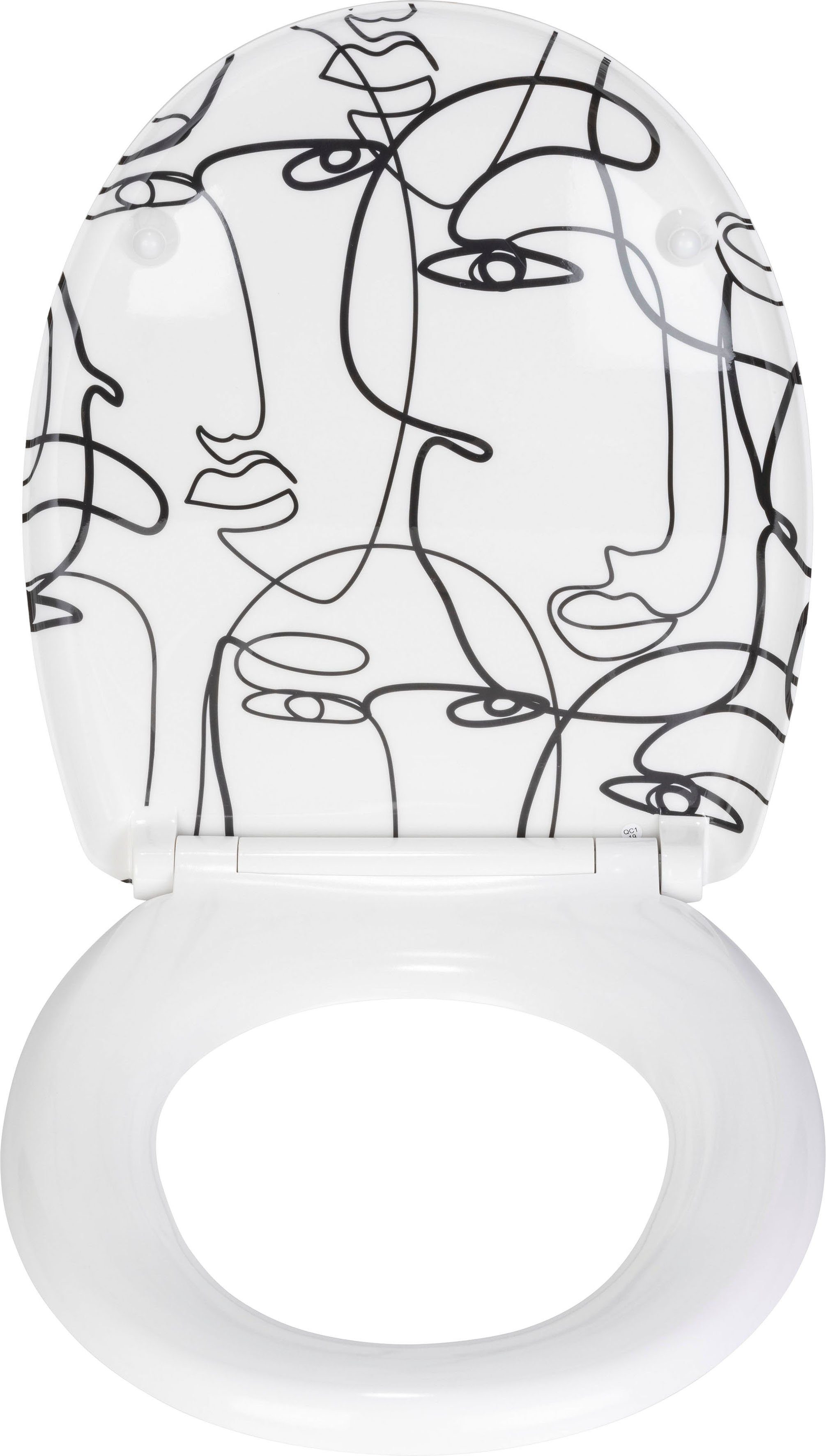 WENKO Toiletzitting Faces van roestvrij edelstaal