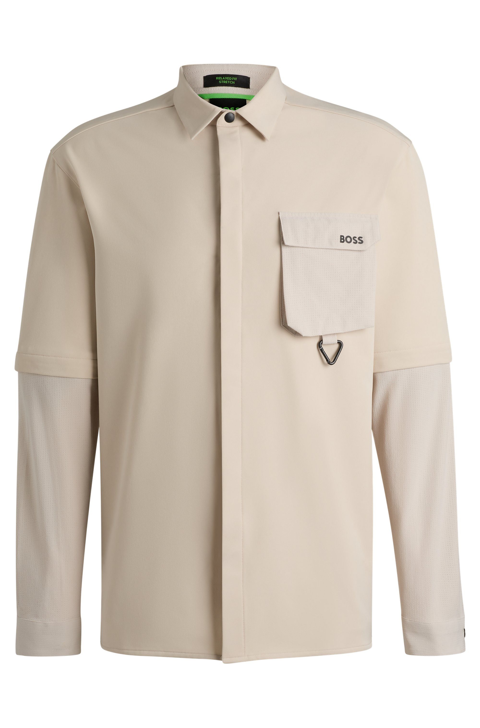 BOSS GREEN Functioneel shirt B_Rib_Glamping_L