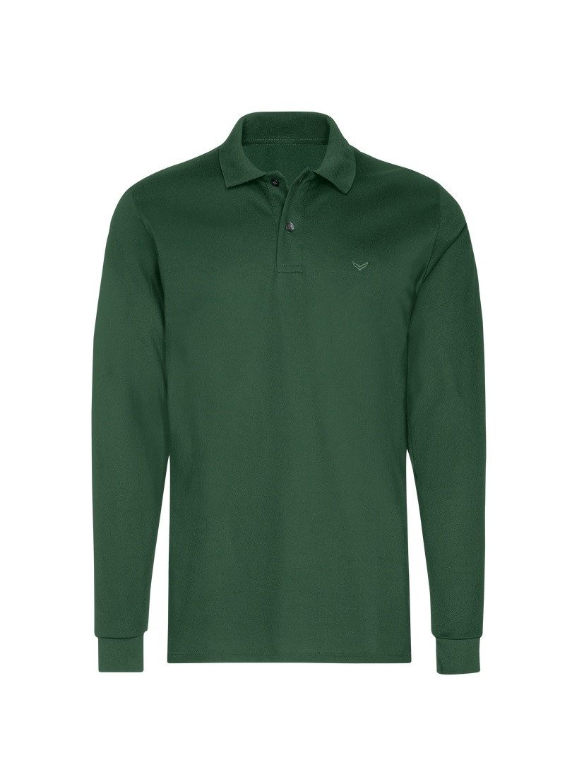 Trigema Poloshirt lange mouw poloshirt met mouwboorden (1-delig)