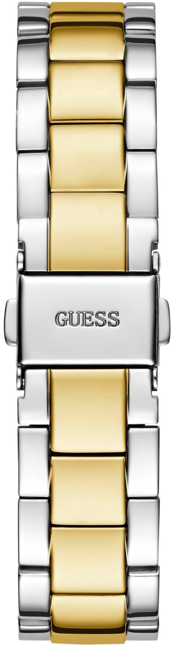 Guess Kwartshorloge Luna Horloge, dameshorloge, datum, stalen band, mineraalglas, analoog