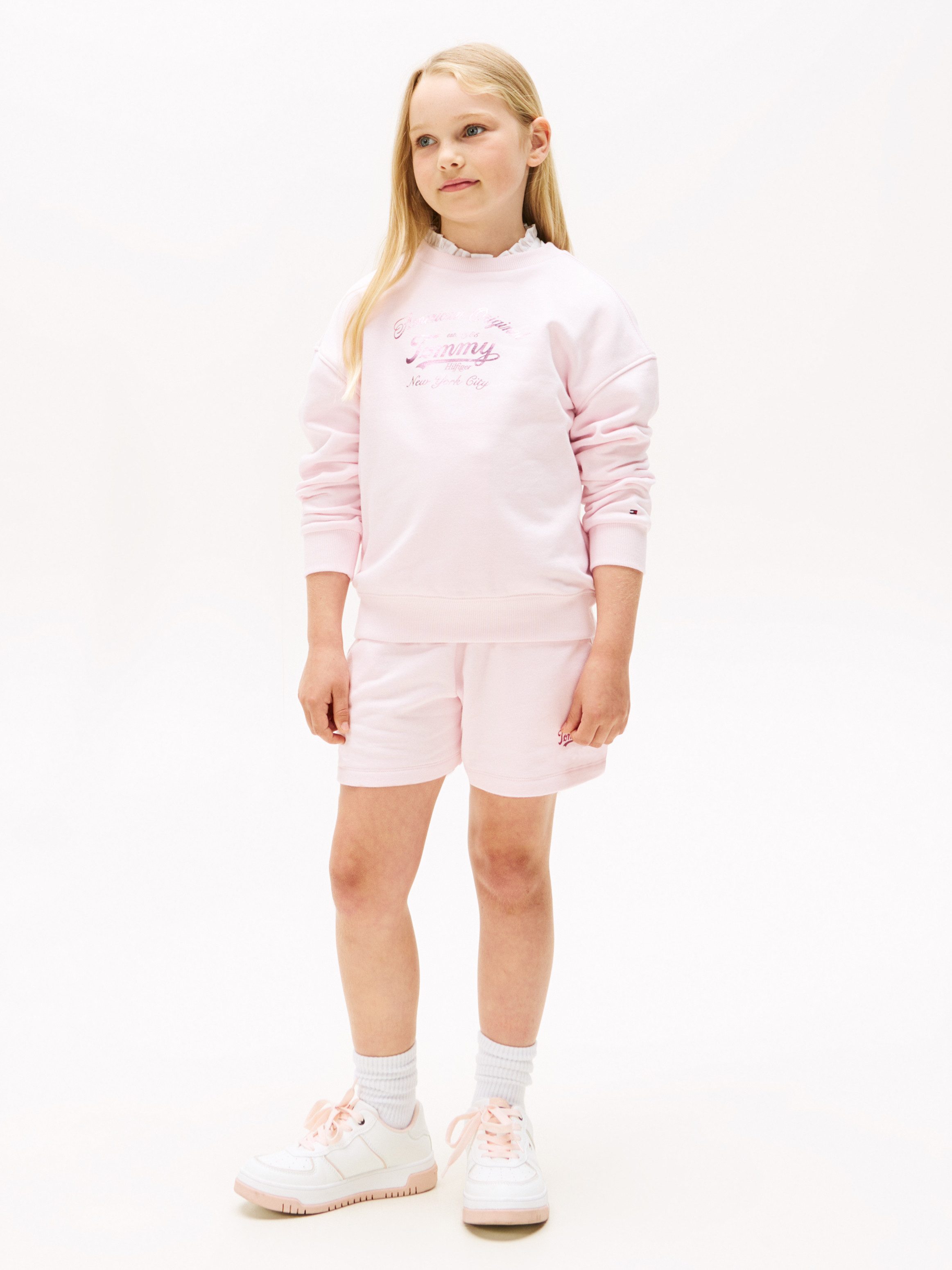 Tommy Hilfiger Sweatshirt TOMMY SCRIPT SWEATSHIRT voor kinderen tot 16 jaar, met glanzende print