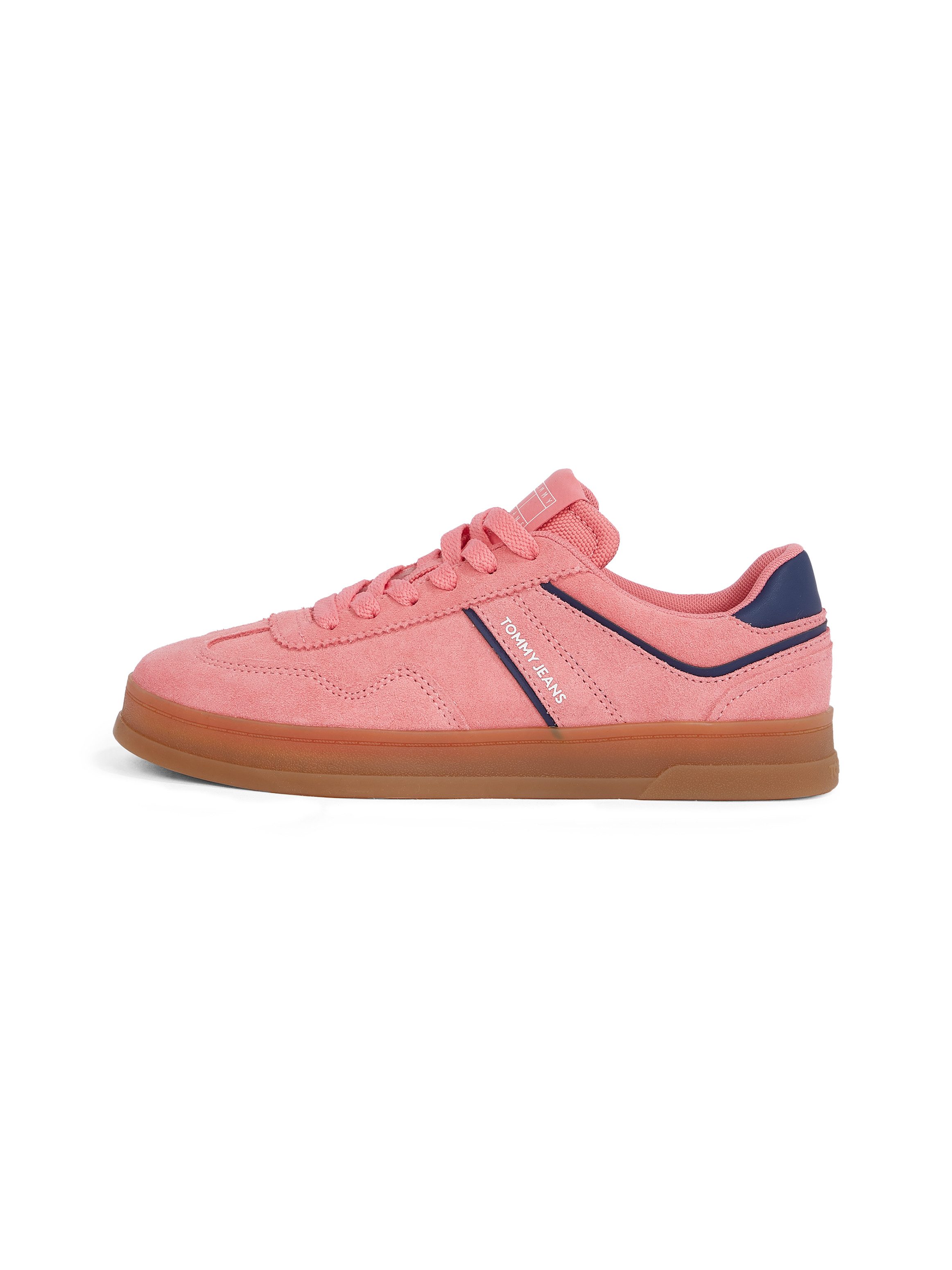 TOMMY JEANS Plateausneakers THE GREENWICH SUEDE vrijetijdsschoen, lage schoen, veterschoen met gepolsterde schacht
