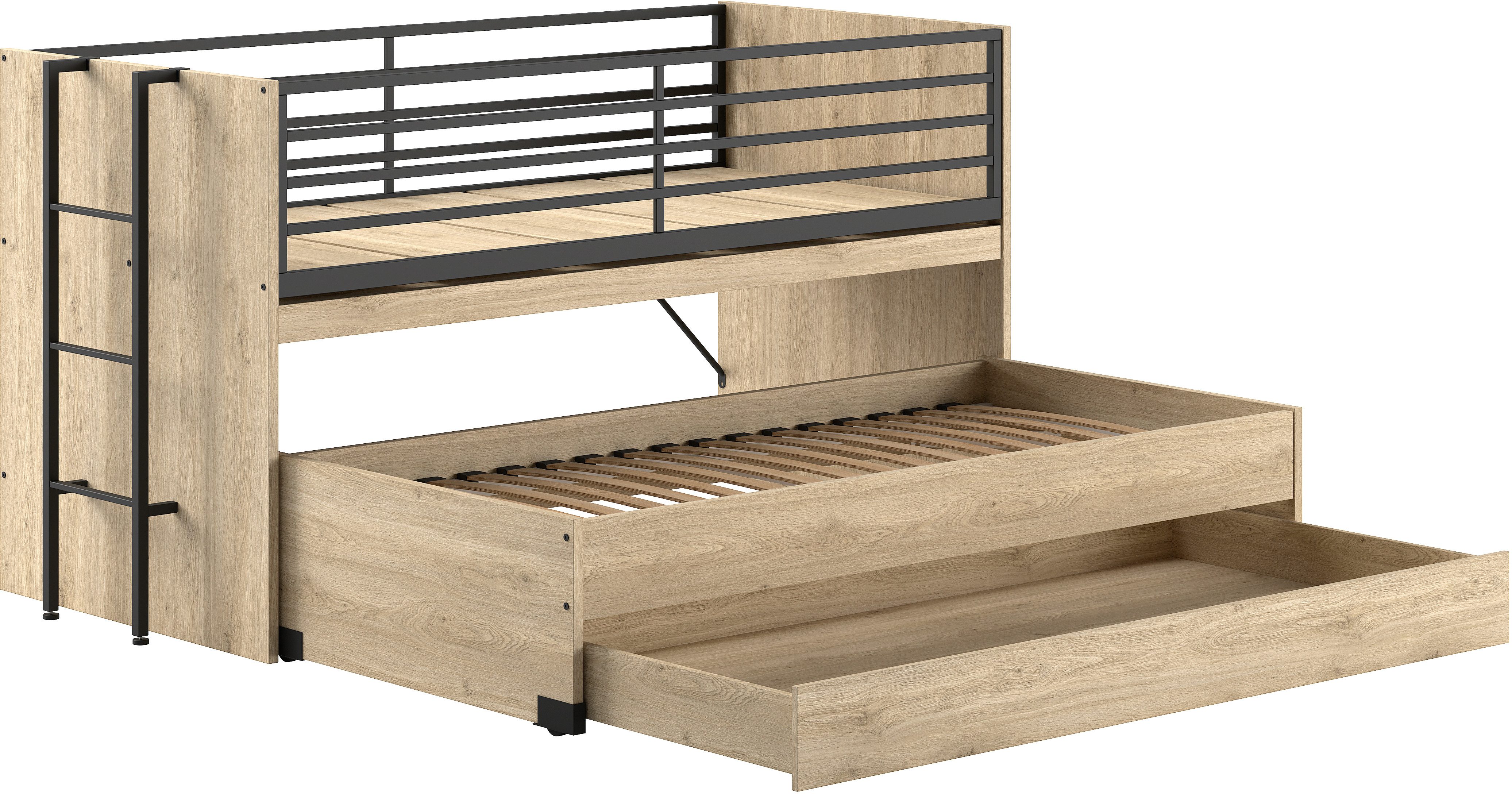 Home affaire Stapelbed Praktisch stapelbed met veel functionaliteit, 2 decors om uit te kiezen