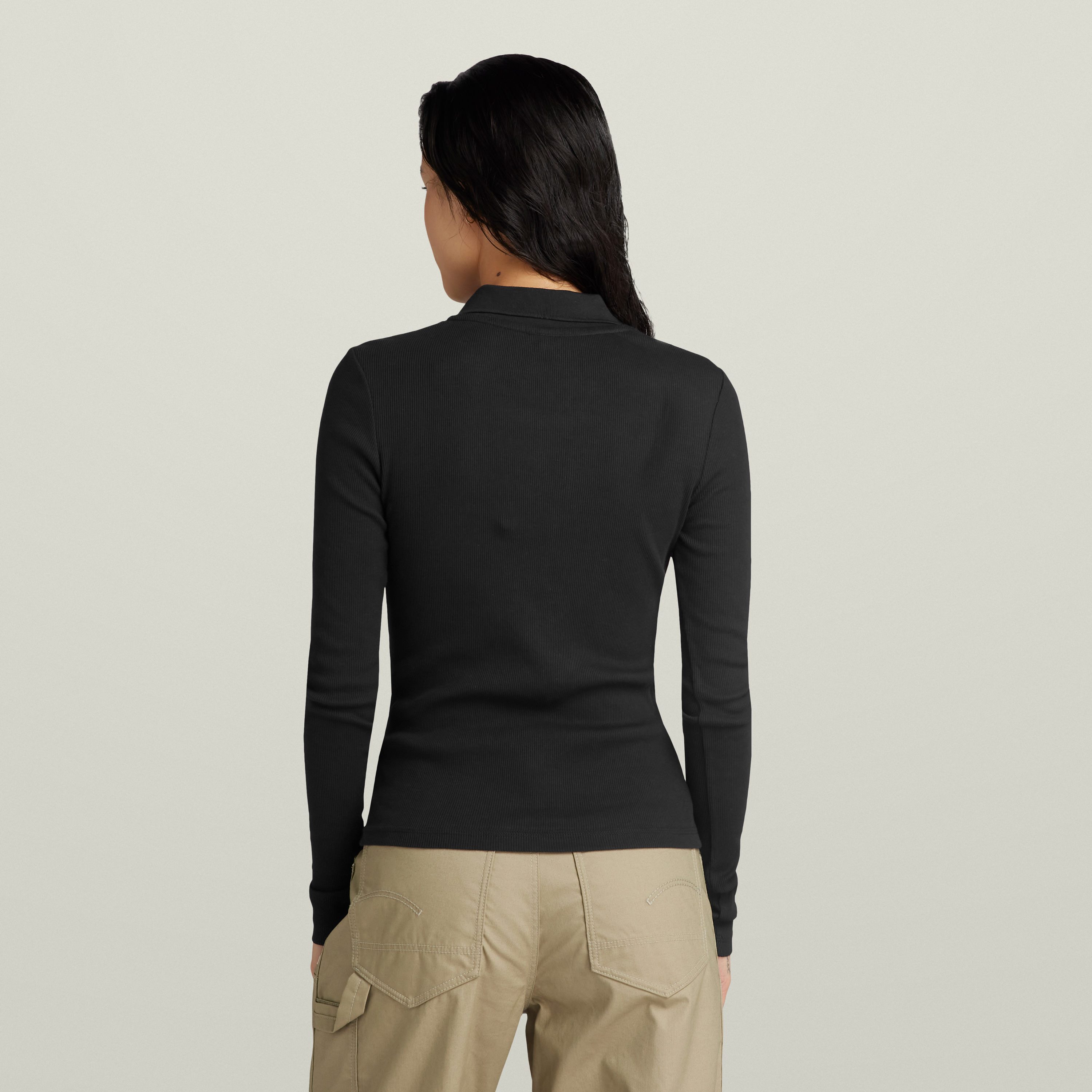 G-Star RAW Poloshirt met lange mouwen Ribbed Slim Polo
