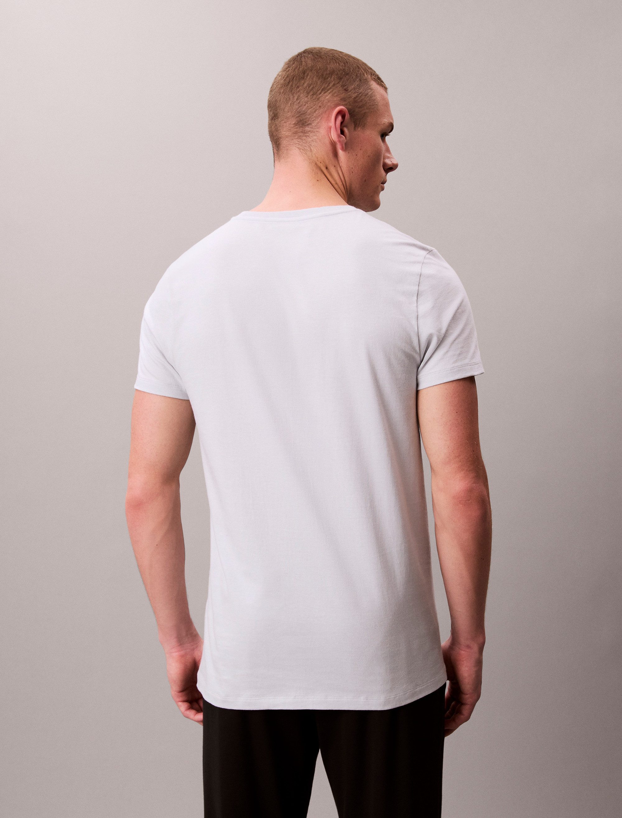 Calvin Klein T-shirt S/S CREW NECK 3PK met geborduurd logo (3-delig, Set van 3)