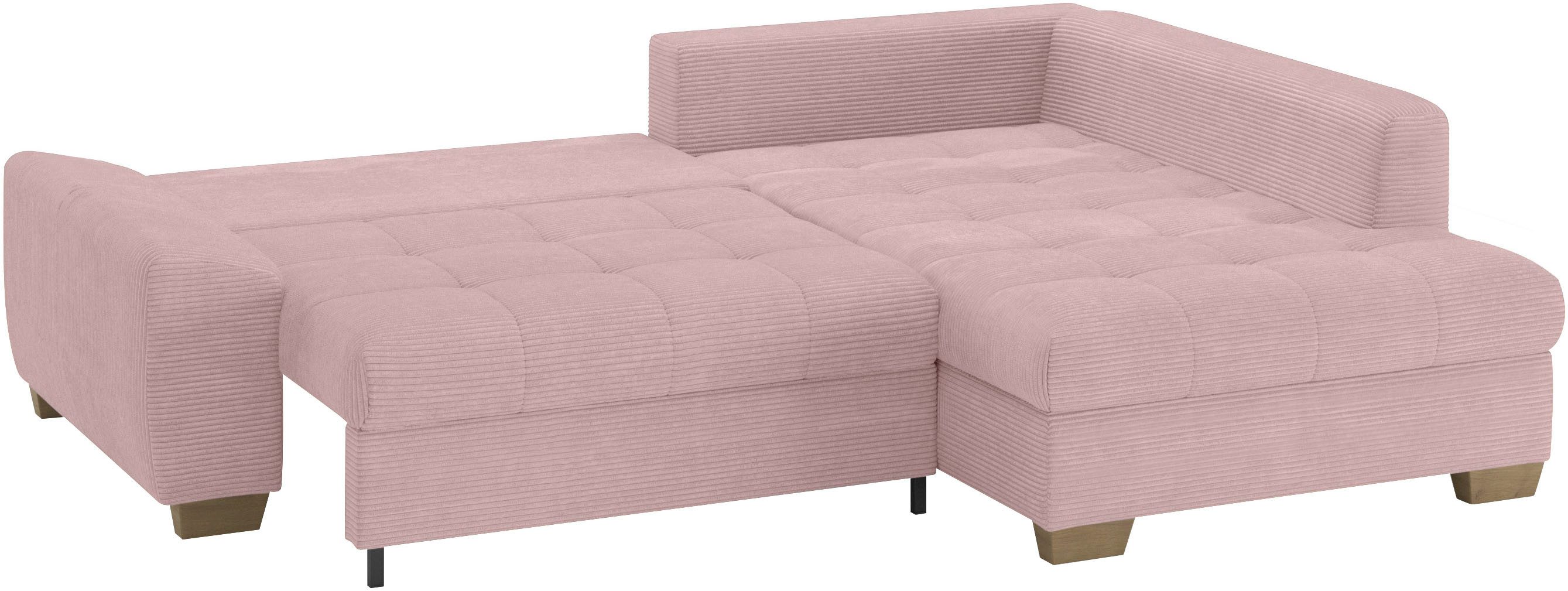 Mr. Couch Hoekbank Nikita II, L-vorm Optioneel met koudschuim, EasyBett, bedlade