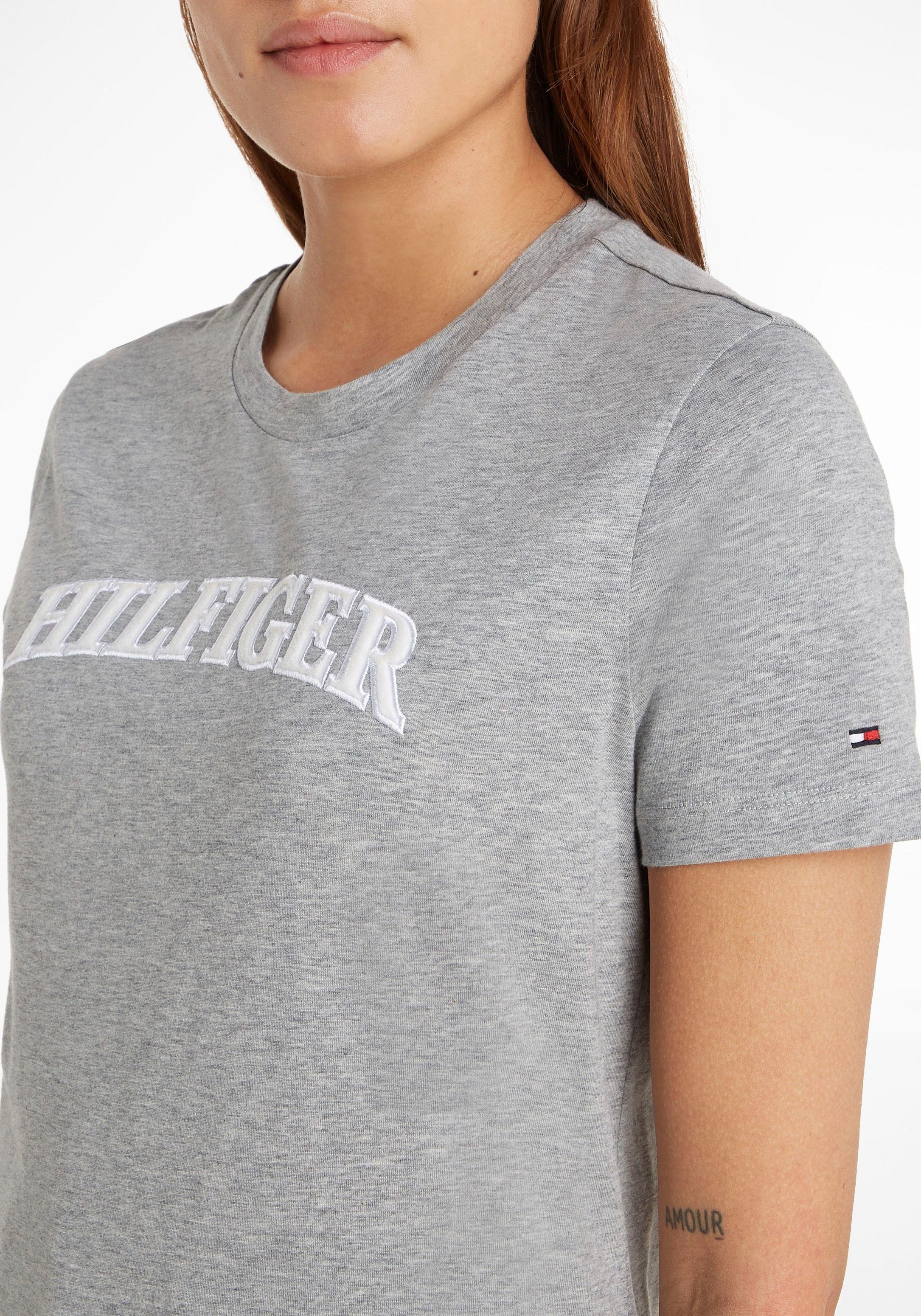 Tommy Hilfiger T-shirt REG TONAL HILFIGER C-NK SS met tommy hilfiger merklabel
