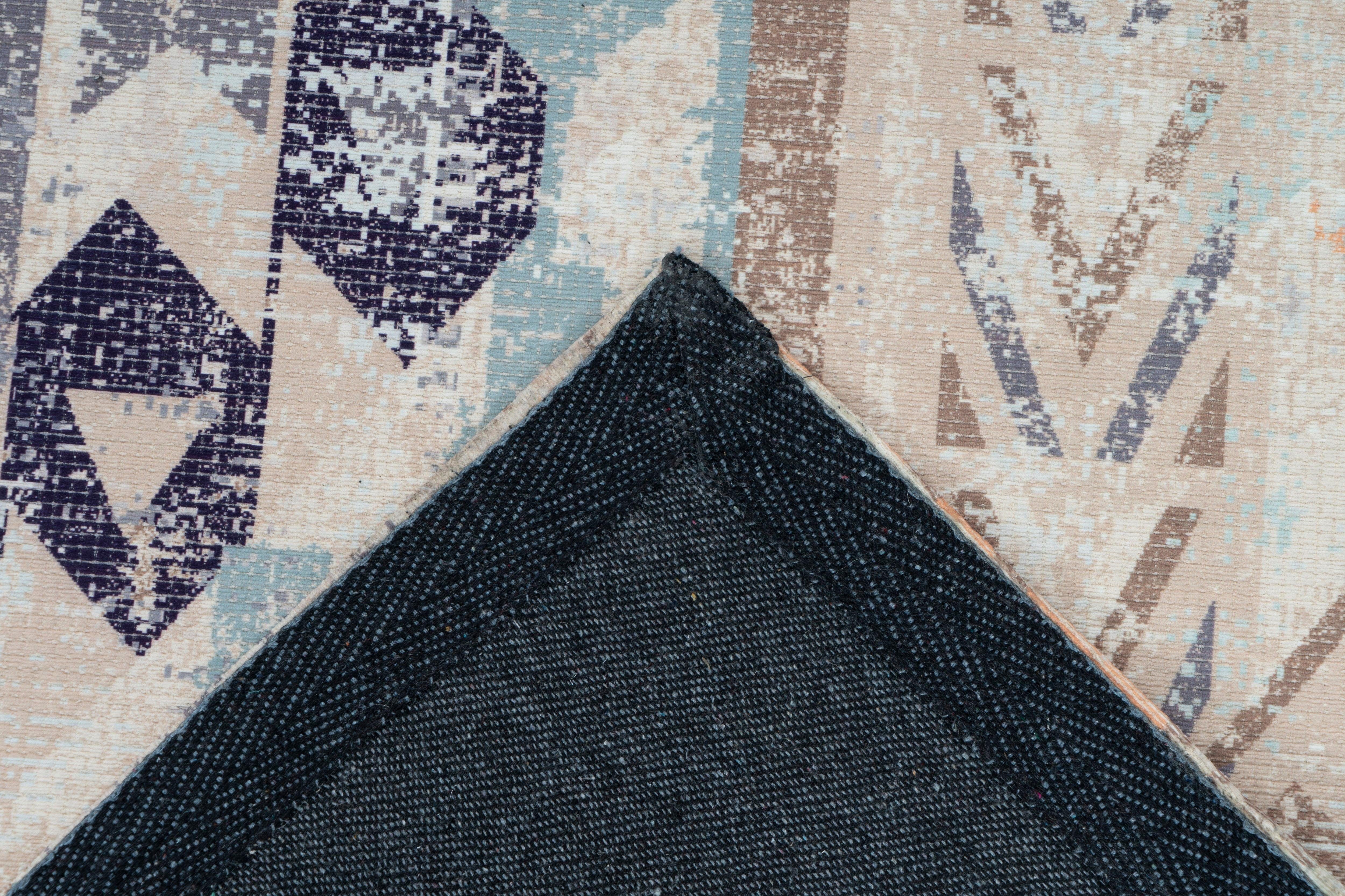 my home Vloerkleed Ruben Vintage, stijlvolle glans, plat vloerkleed, multicolour, zacht