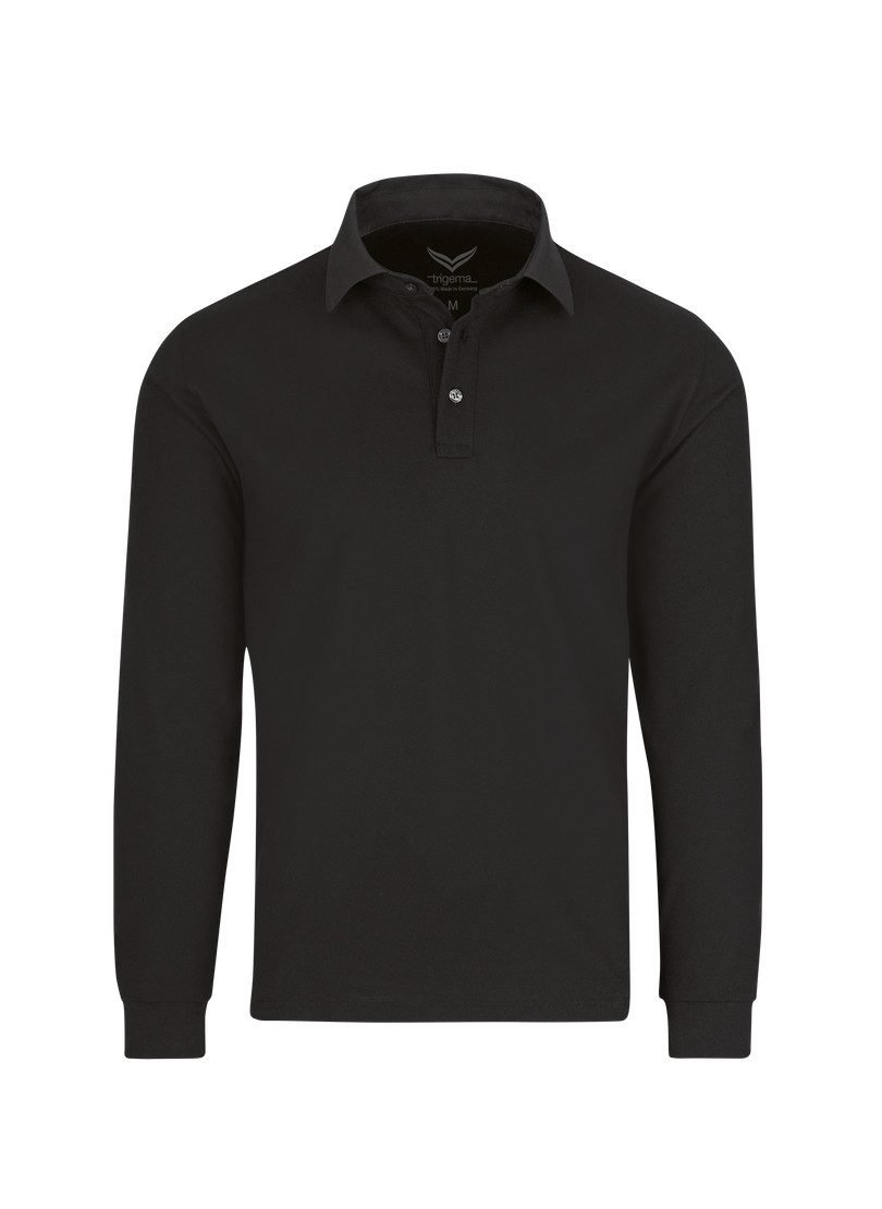 Trigema Poloshirt TRIGEMA business poloshirt met lange mouwen en overhemdkraag (1-delig)