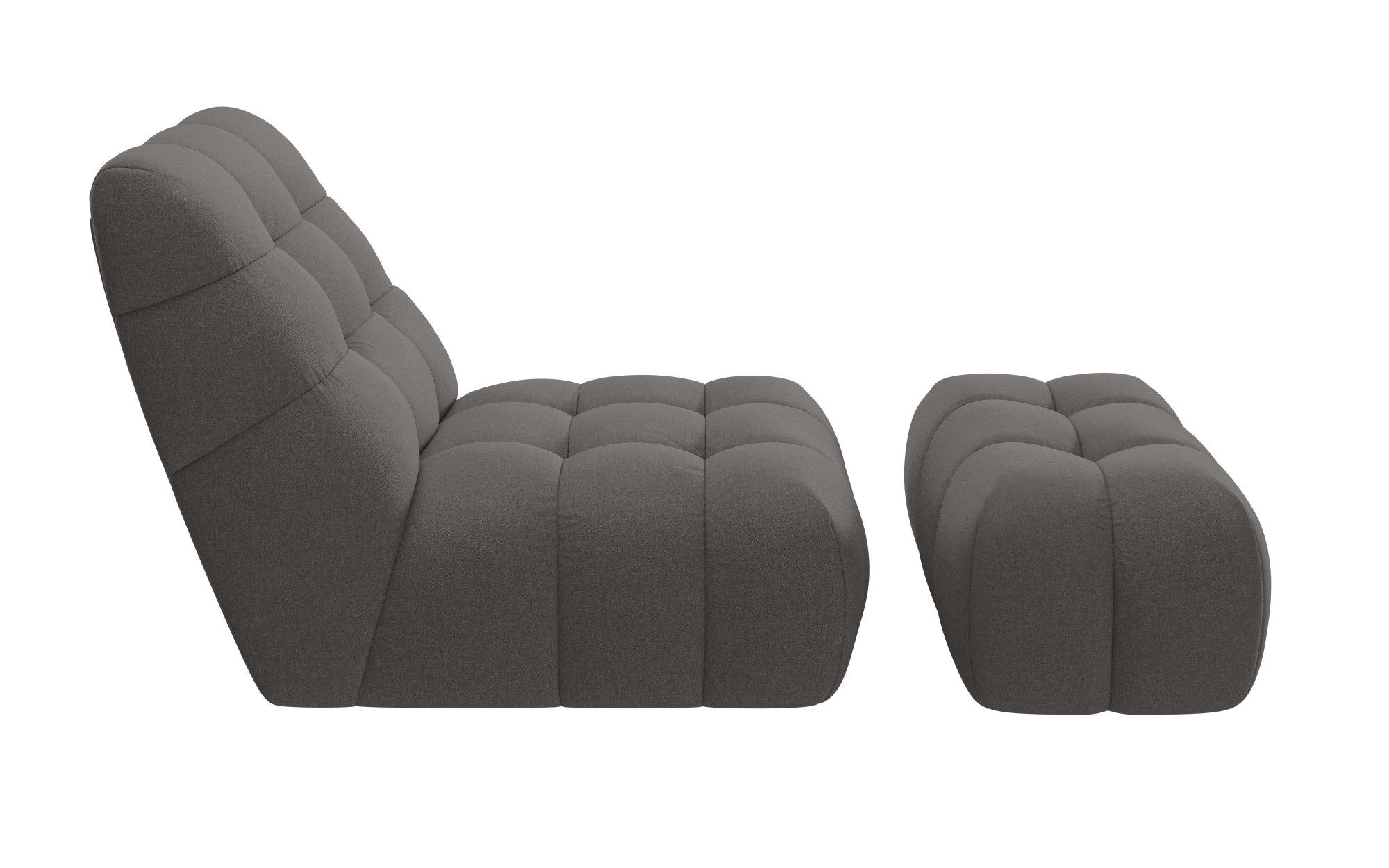 Guido Maria Kretschmer Home&Living XXL-fauteuil AURELIAN loveseat XXL met poef in set, leesstoel, relaxstoel met golfondersteuning, fijne structuur, grove structuur, velours