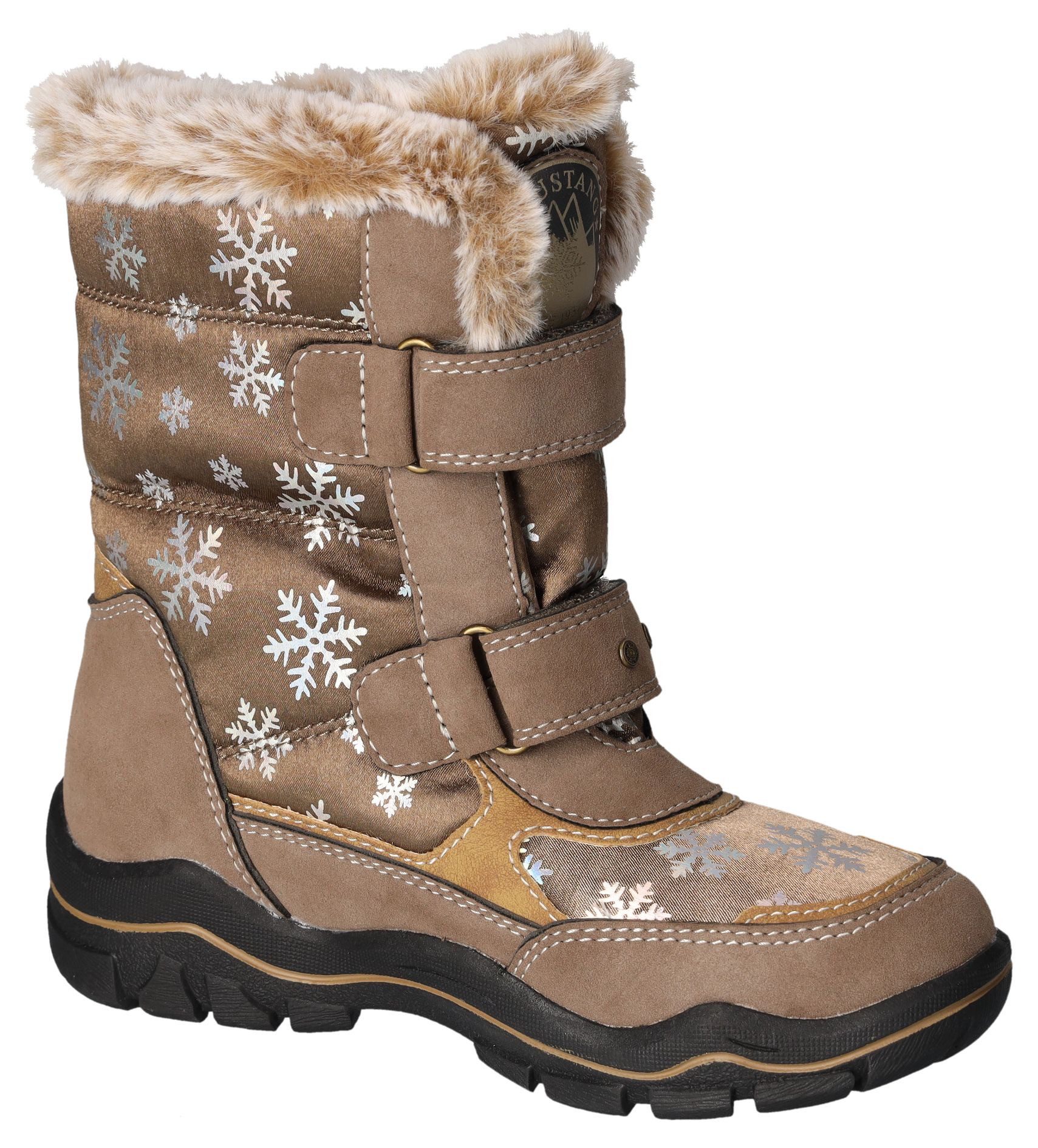 Mustang Shoes Winterlaarzen klittenbandschoenen in comfortabele breedte