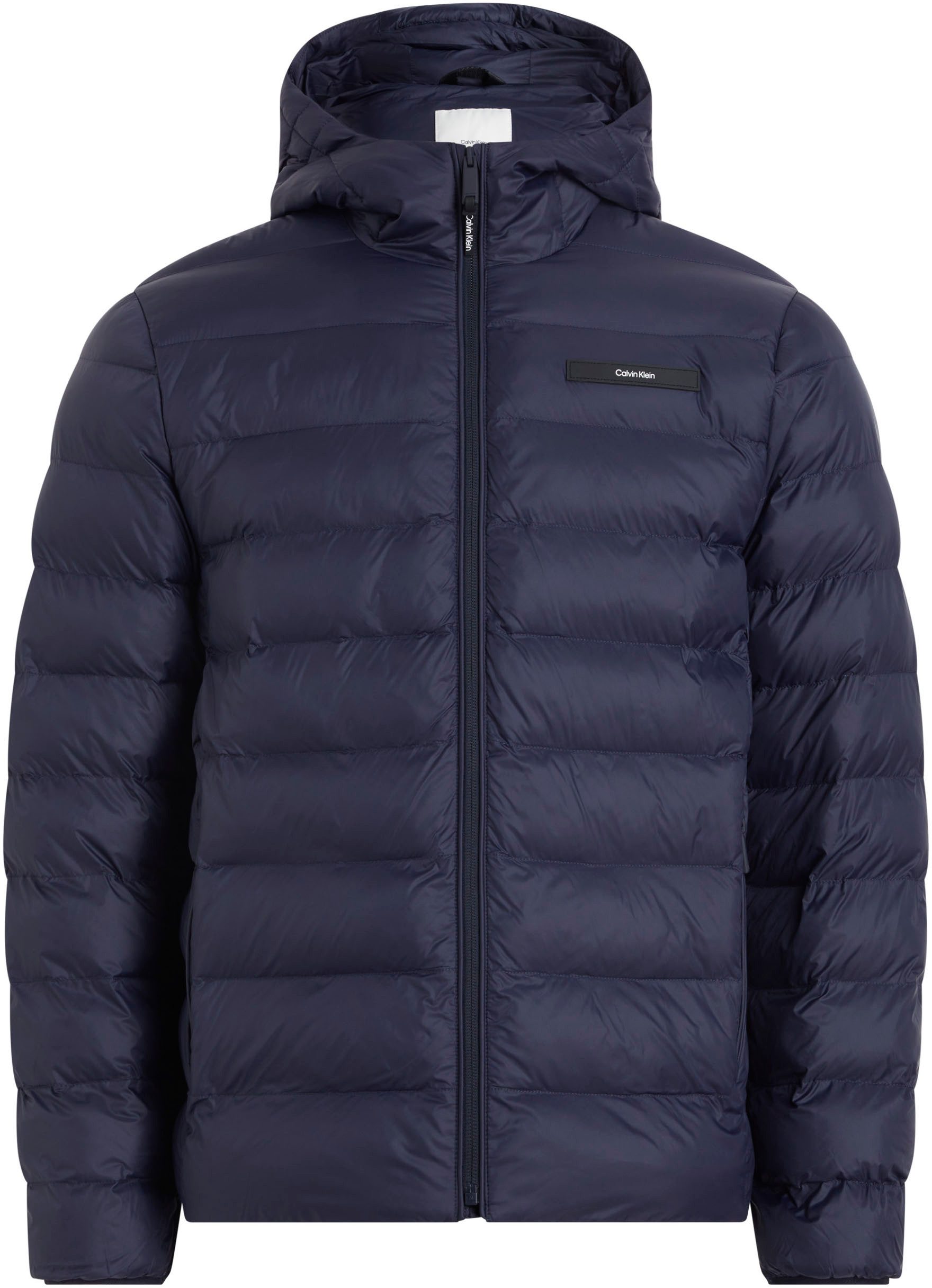 Calvin Klein Gewatteerde jas BT_QUILTED LW HOODED JACKET in grote maten met logoprint