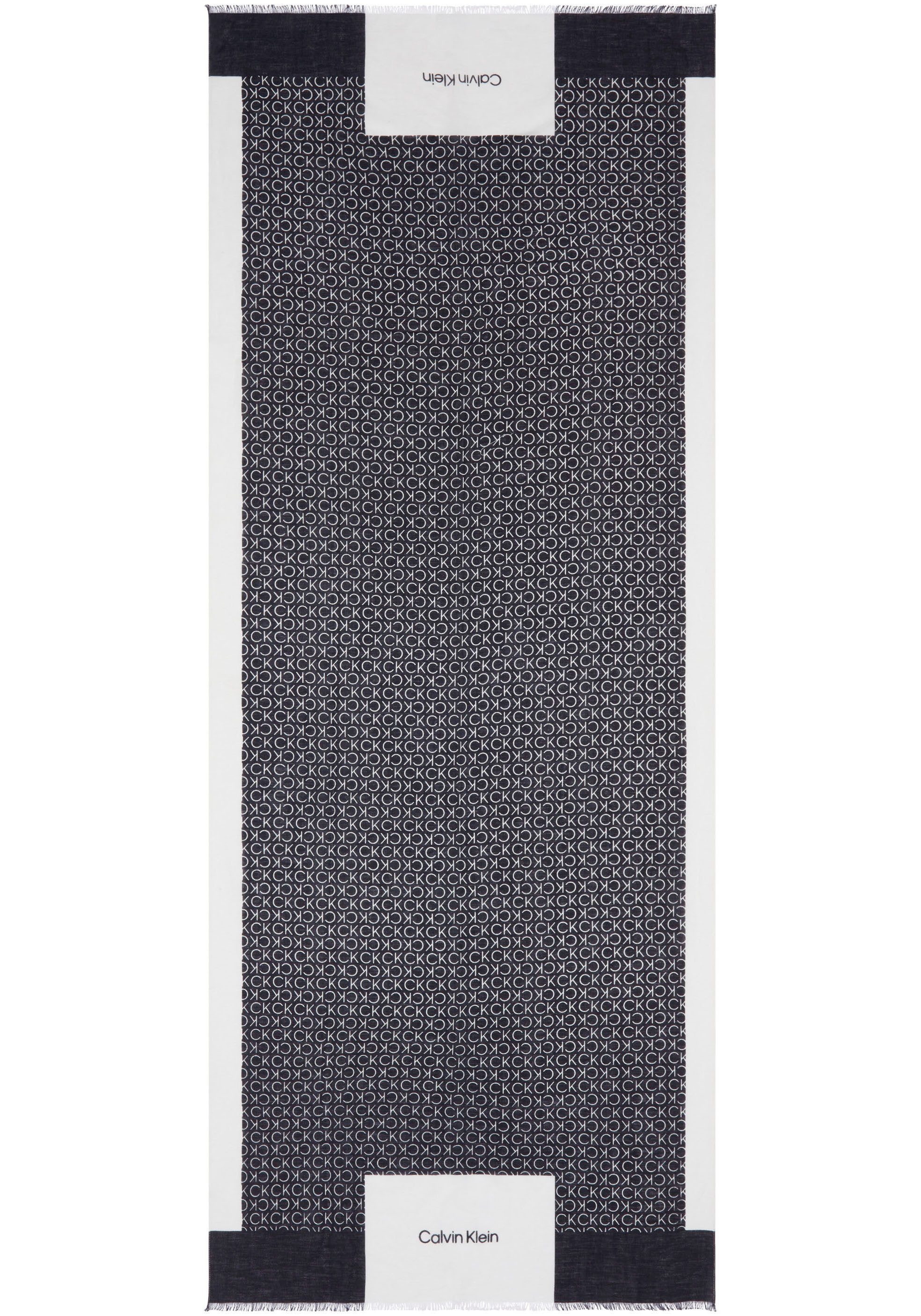 Calvin Klein Sjaal GEO MINIMAL LOGO LINEN STOLE