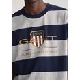 gant t-shirt d1. bar stripe archive shield tee grijs