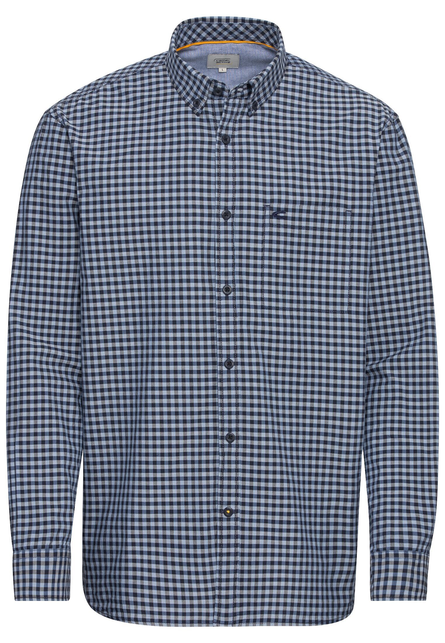 camel active Geruit overhemd met button-downkraag heren casual overhemden maat S blauw