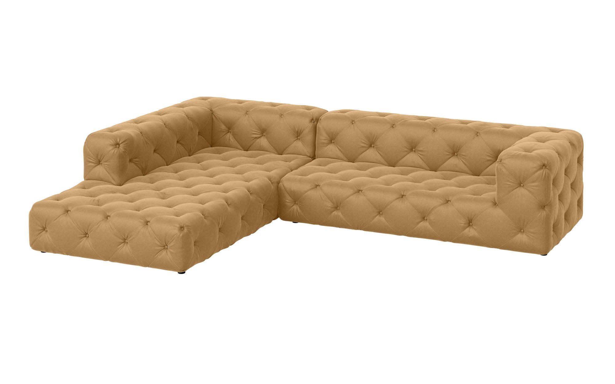 Places of Style Hoekbank FOLLINA L-vorm, met klassieke Chesterfield-knoopstiksels
