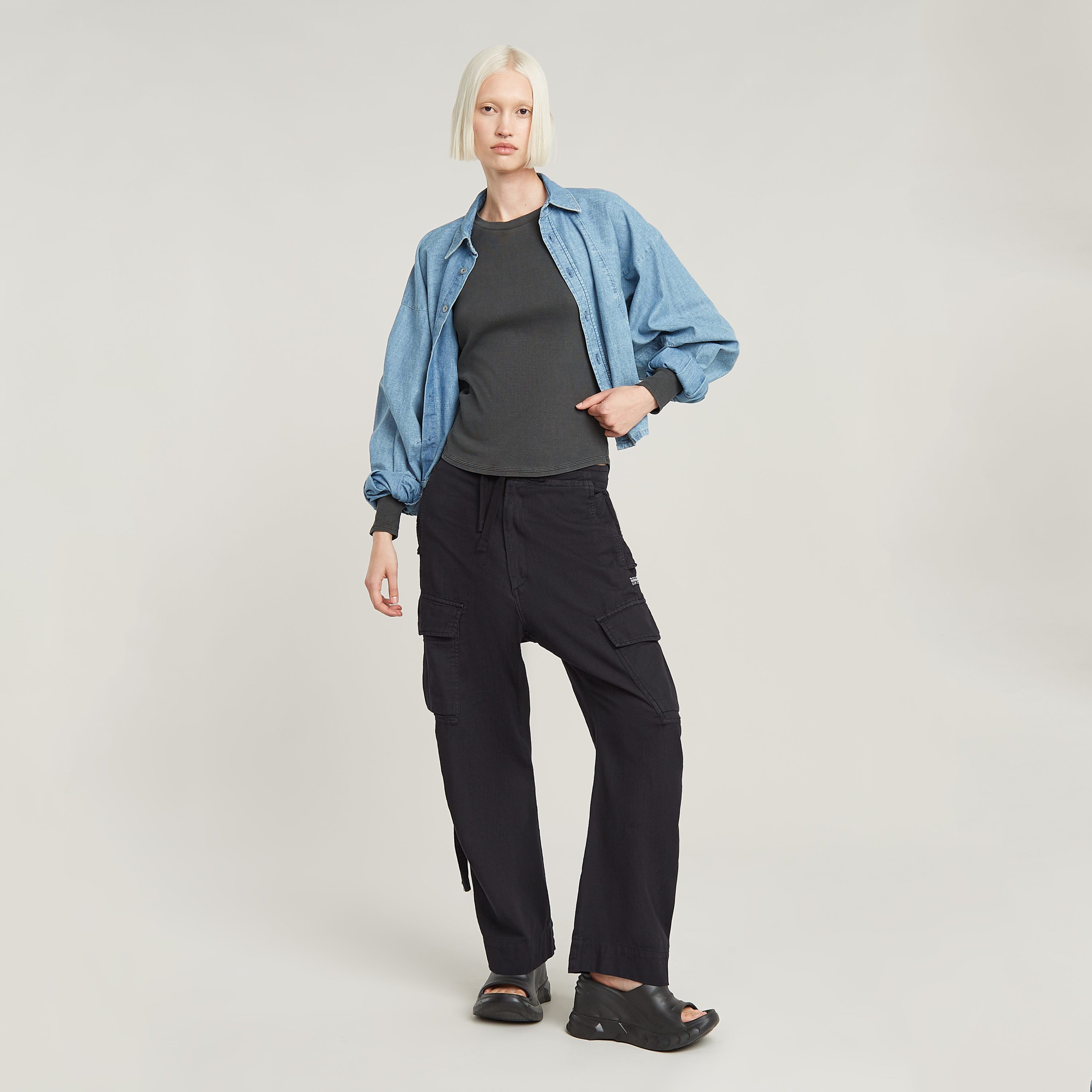 G-Star RAW Shirt met lange mouwen Tops Overdyed slim