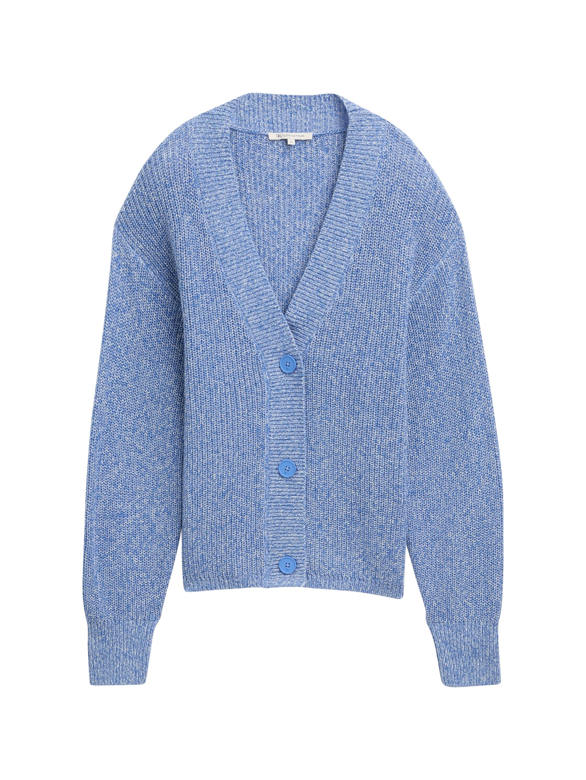 Tom Tailor Denim Cardigan met breistructuur en knoopsluiting