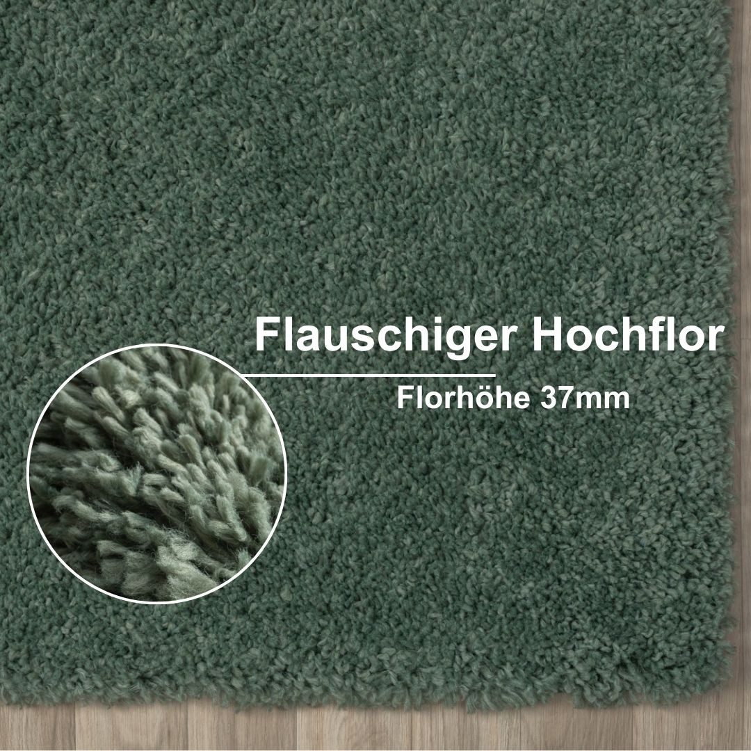 Myflair Möbel & Accessoires Hoogpolig vloerkleed My Shaggy Shaggy, uni-kleuren, licht glanzend, microvezel, extra fluffy