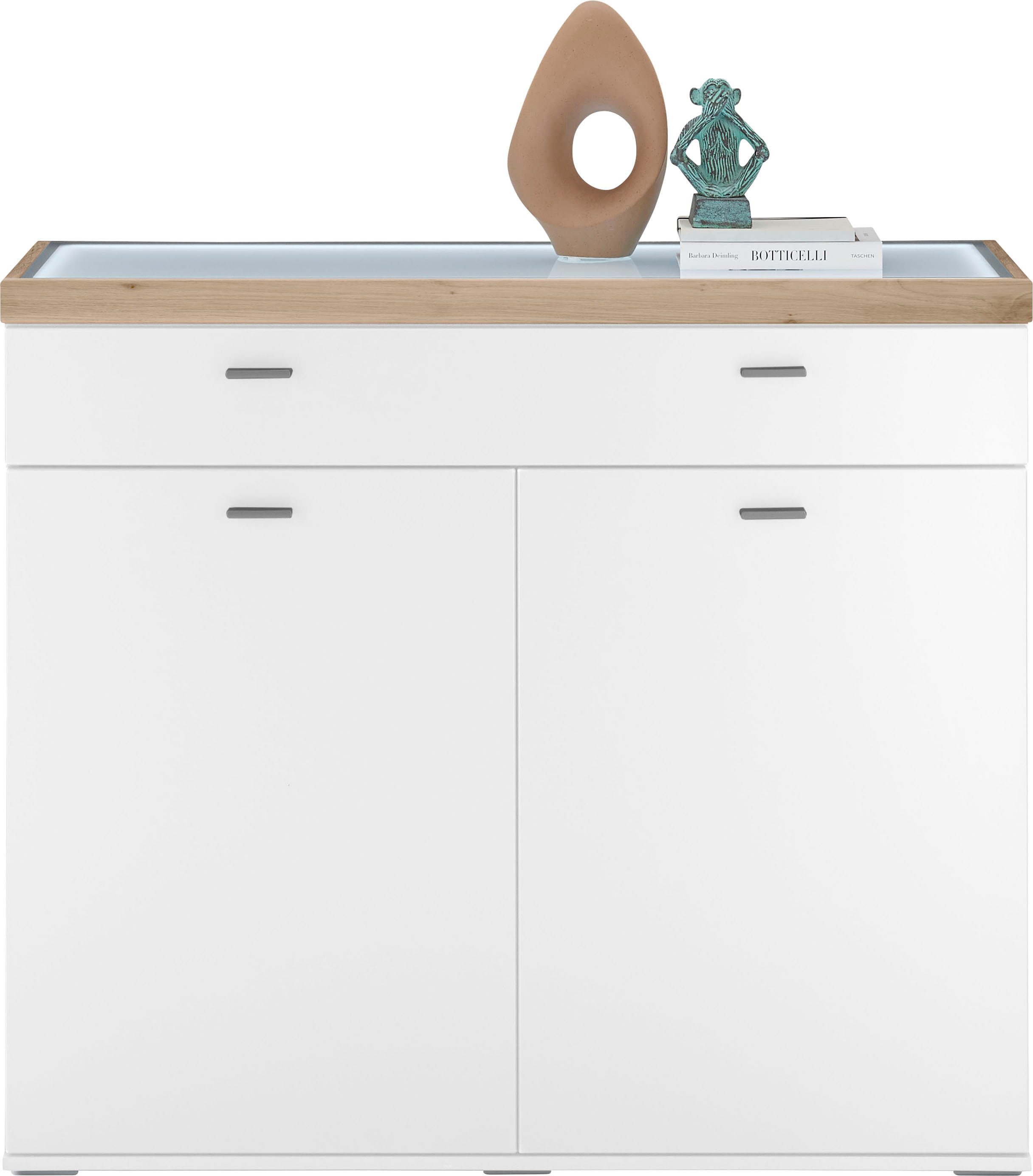 set one by Musterring Dressoir Lancaster Dielen inclusief led-verlichting, met een lade, breedte 121 cm