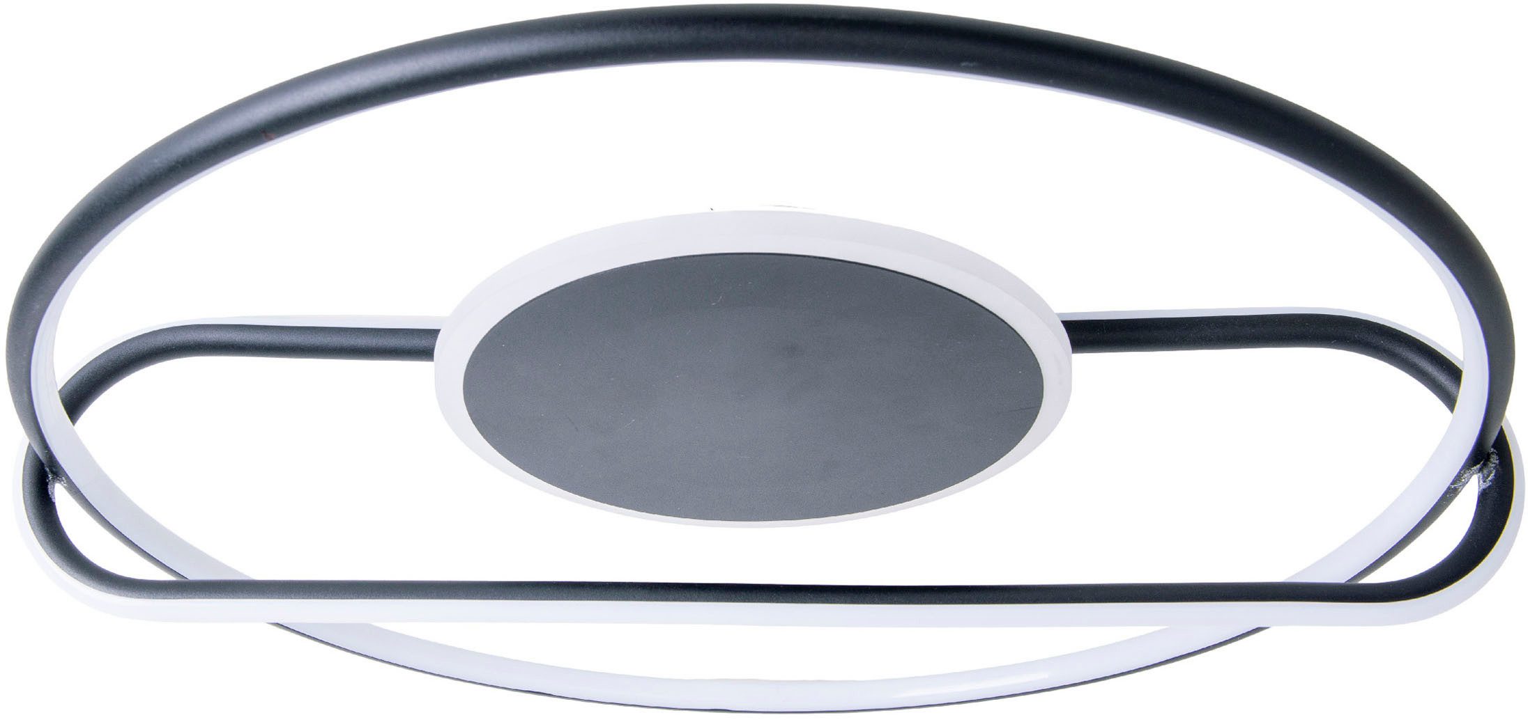 näve Led-plafondlamp BRENDAN geometrische combinatie van ellips en cirkel, d: 54cm, warm witte led (1 stuk)