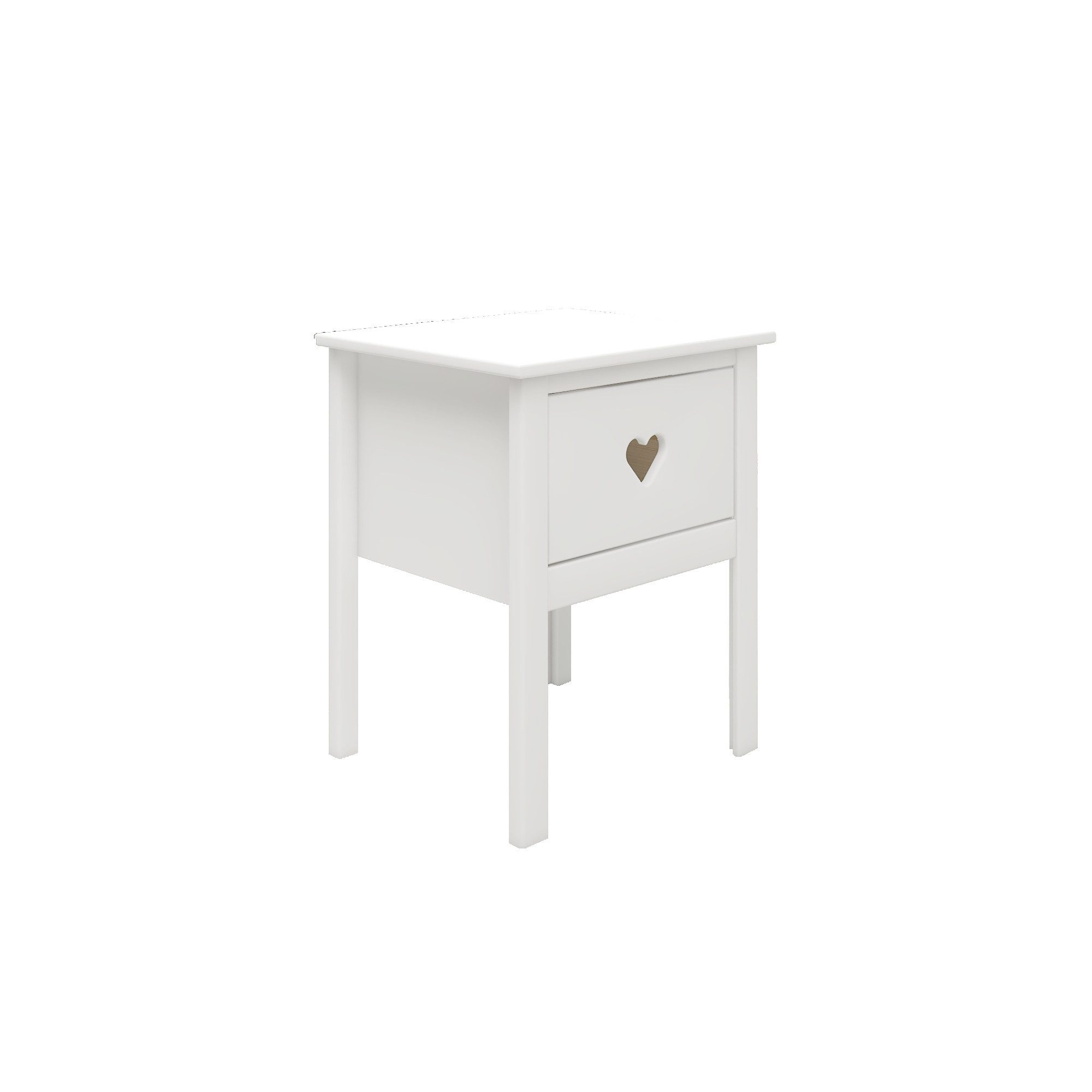 Lüttenhütt Nachtkastje Beeke Nako, nachttafel Nako, breedte 43 cm, met lade, gedeeltelijk massief, FSC® gecertificeerd