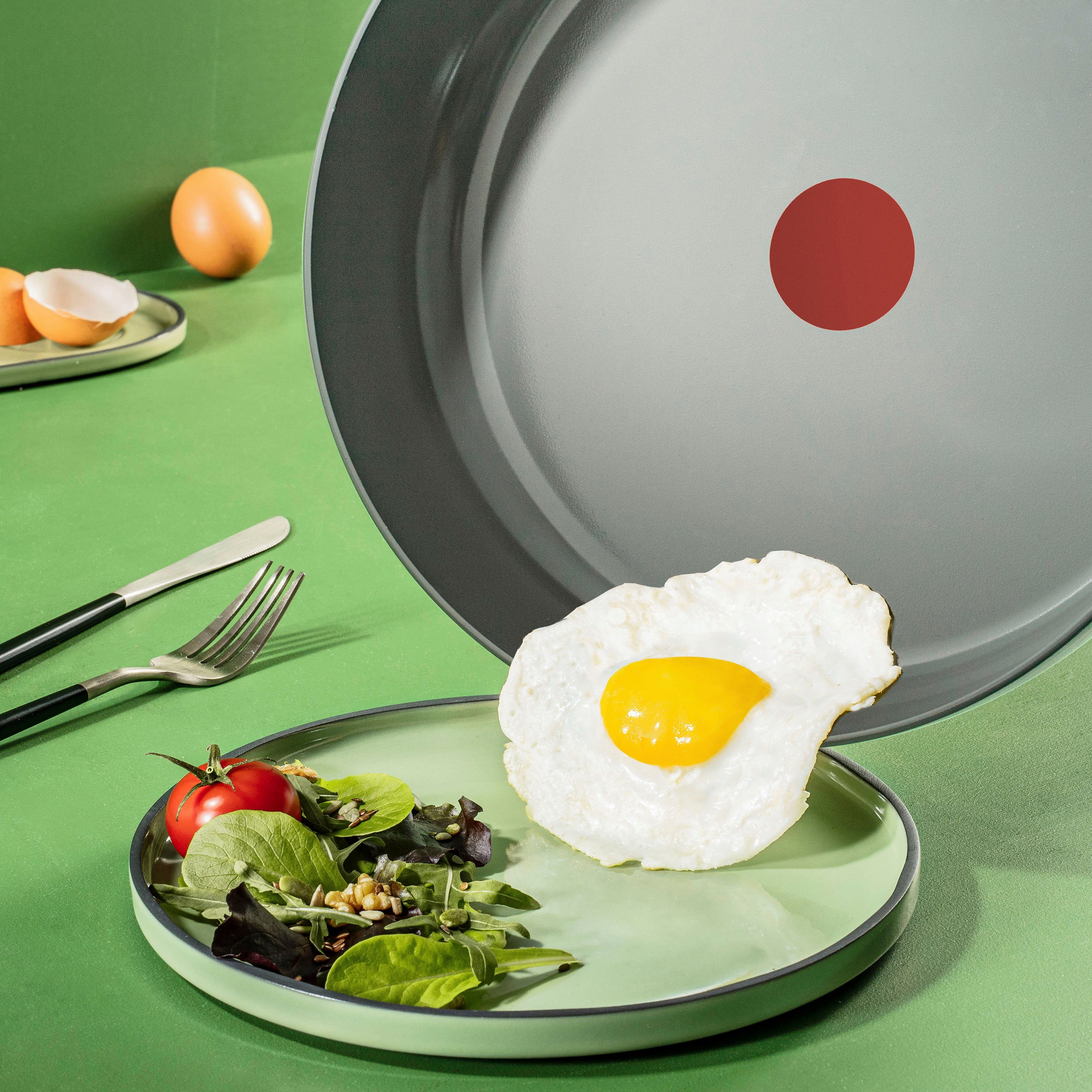 Tefal Koekenpan Renew On inductiegeschikt, Made in France milieuvriendelijk, thermo-signaal bij ideale baktemperatuur (1-delig)