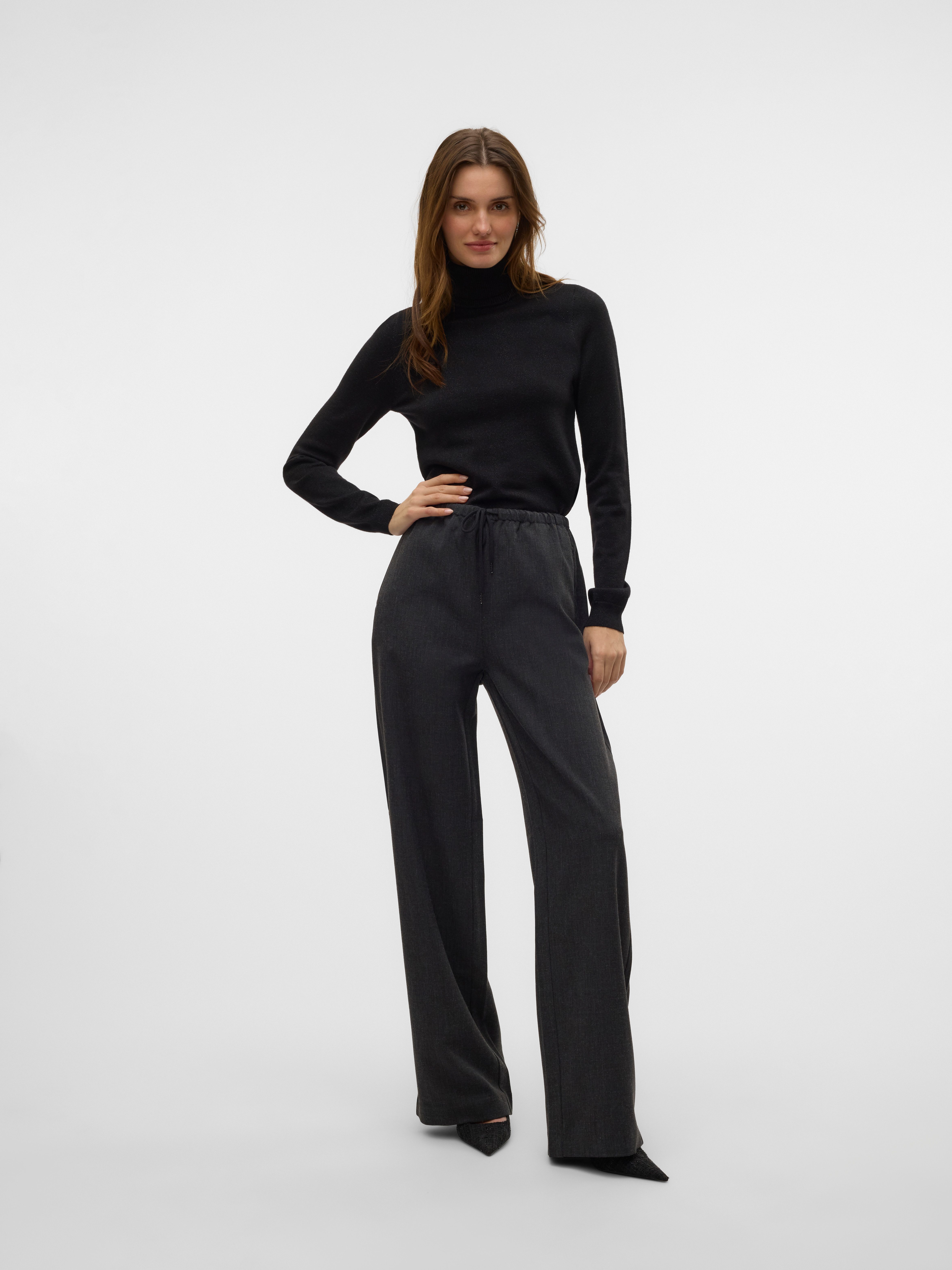 Vero Moda Coltrui VMHAPPYSHINE LS ROLLNECK PULLOVER BOO